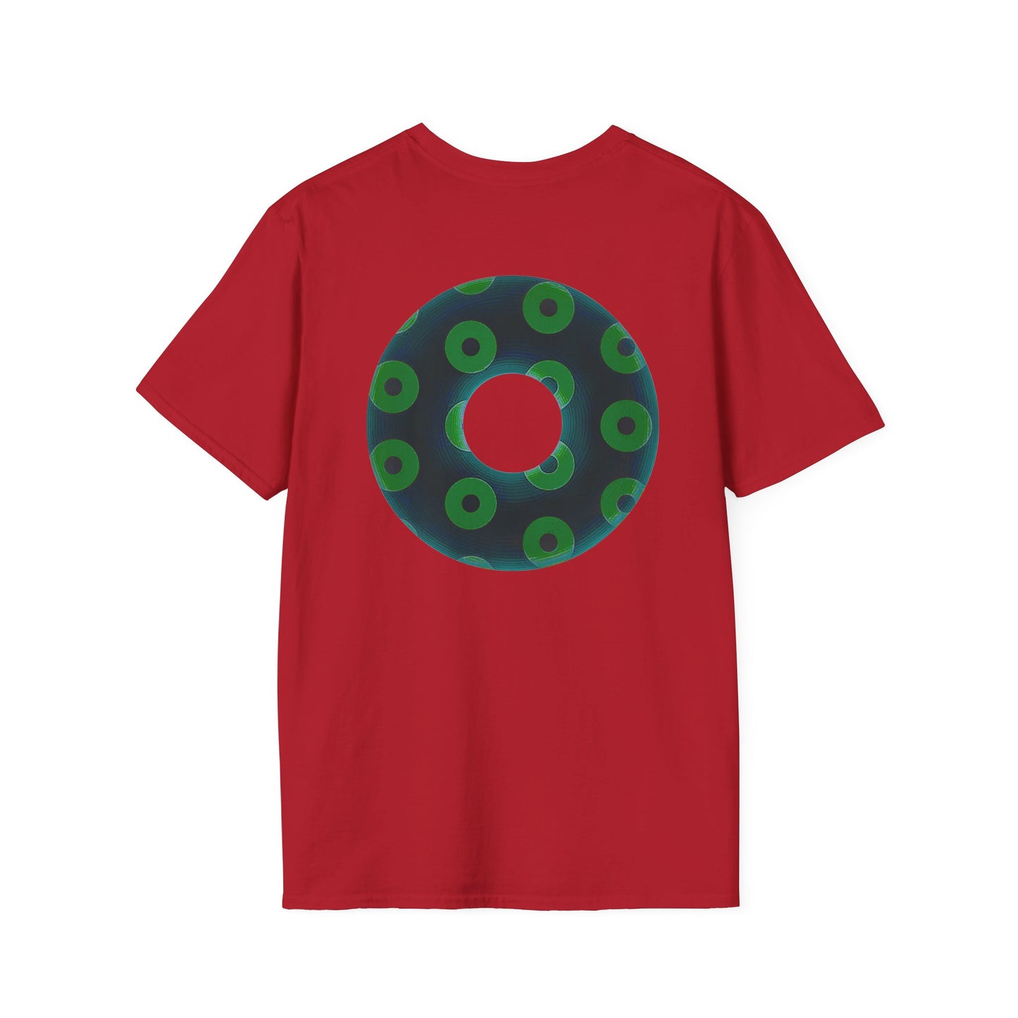 Plain Donuts/Unisex Soft-Style - "Plain Blimpy Paradoxical Donuts" - dark green/light green donuts