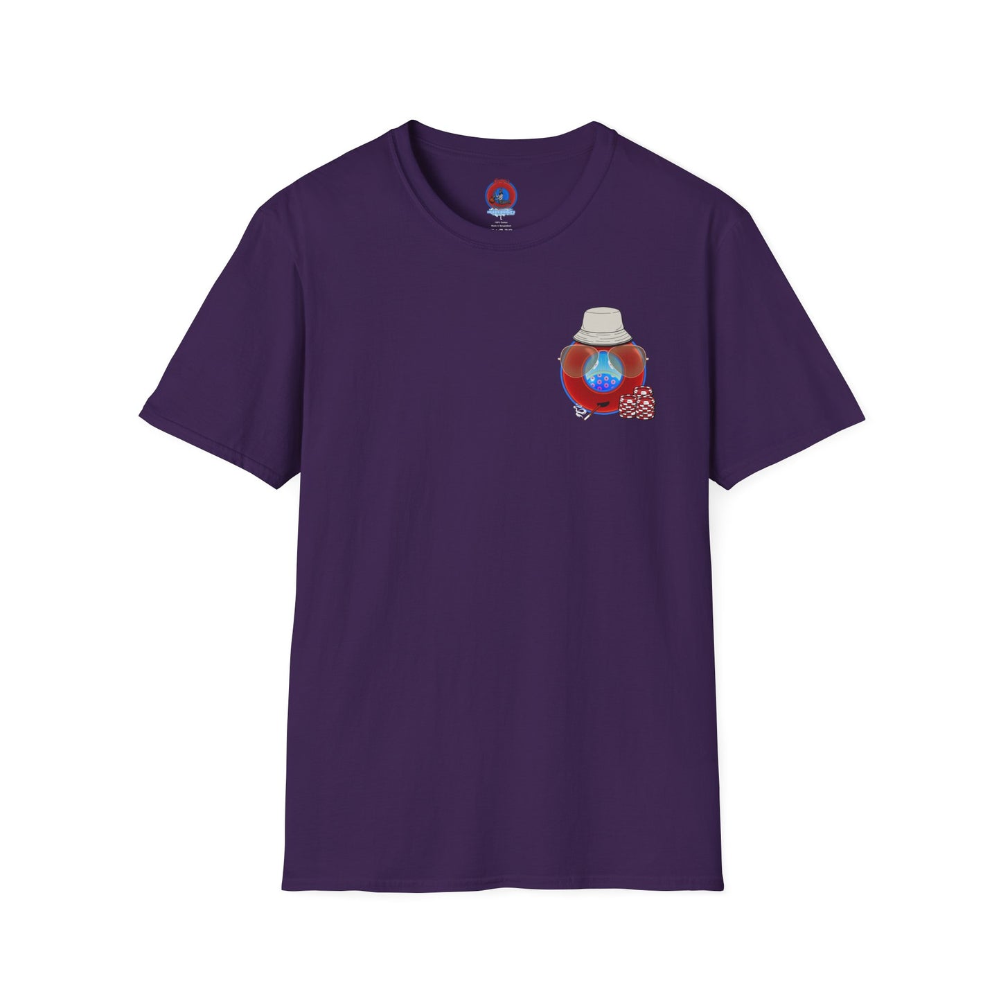 Classic Donut Tee - Unisex Soft-Style - "Gonzo Donut - Fear and Loathing in Gamehendge" - vivid red donut