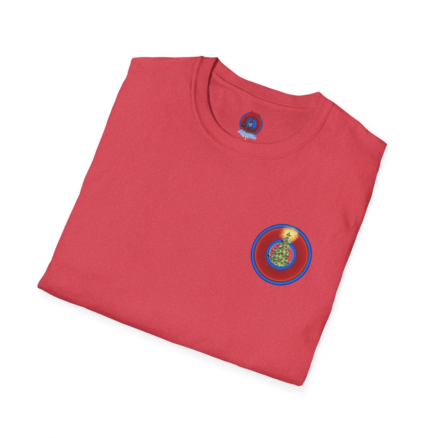 Classic Donut Tee - Unisex Soft-Style - "It's Always Phishmas in Philly" - rustic red/blue donut