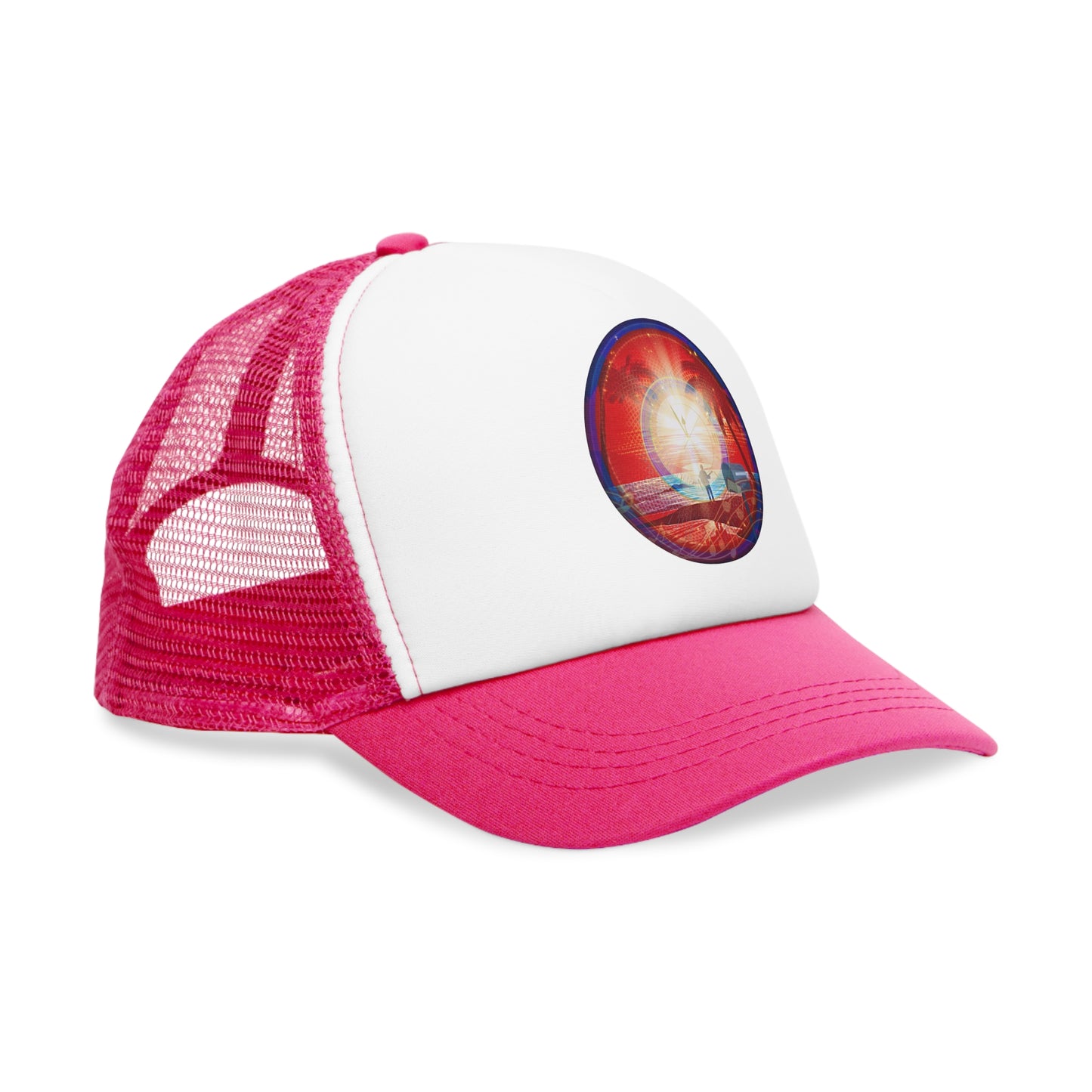 Lumpy Trucker Hat - "The Velvet Cake Donut" - red donut