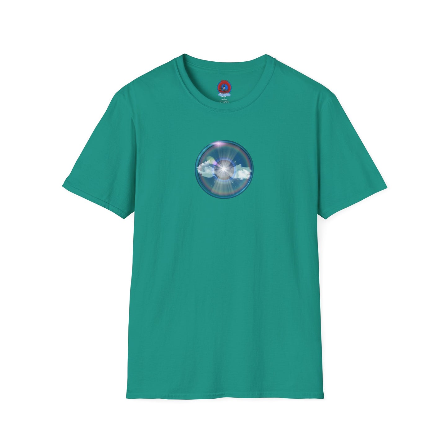 Classic Donut Tee - Unisex Soft-Style - "The Original Divided Donut' - light blue sky donut