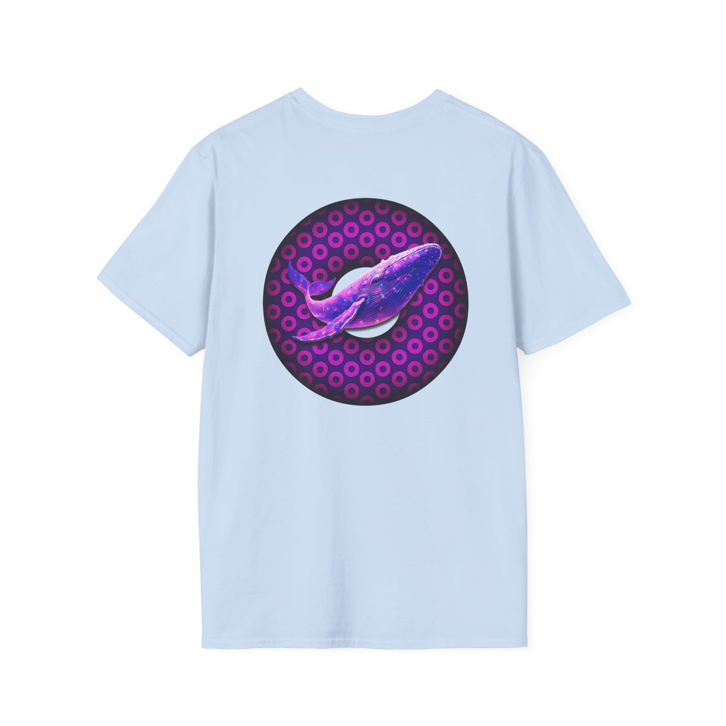 Classic Donut Tee - Unisex Soft-Style - "A Purple Humpback Whale of a Good Time" - variant 1 - purple paradoxical donut