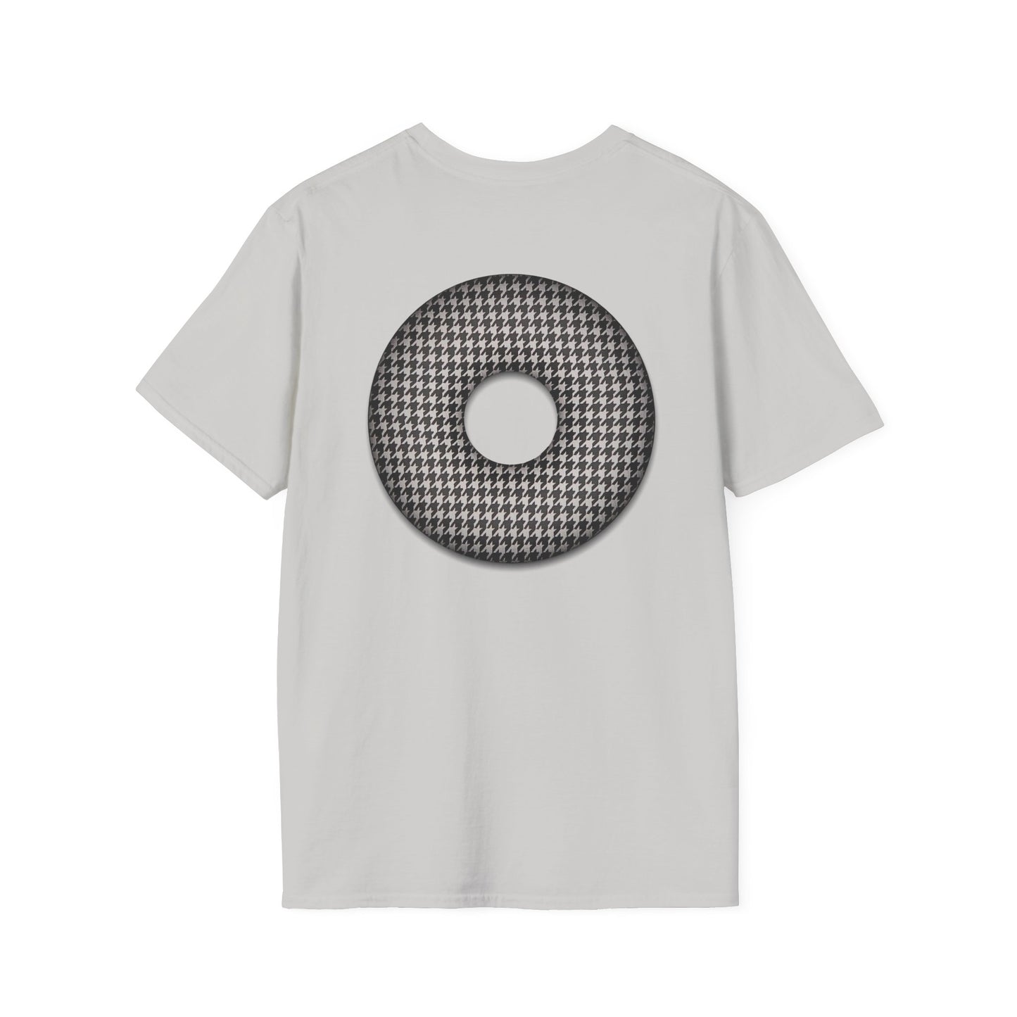 Classic Donut Tee - Unisex Soft-Style - "Ricky's High Phasion Trailer Park Donut" - houndstooth donut