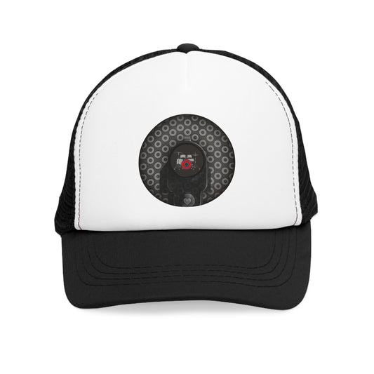 Lumpy Trucker Hat - "Lifesaving Donut" - gunmetal/grey - w/small red donut
