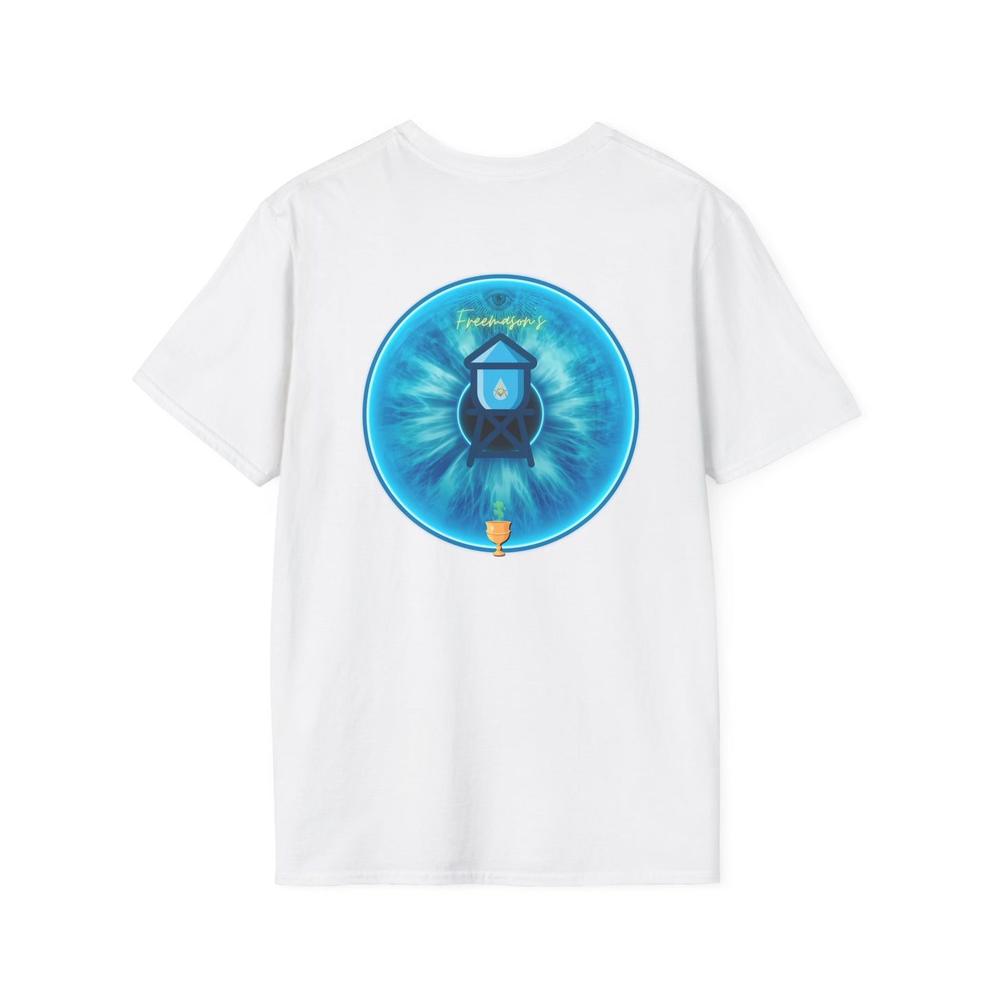 Classic Donut Tee - Unisex Soft-Style - "The Peering Donut of Opacity" - light blue idonut - variant 2