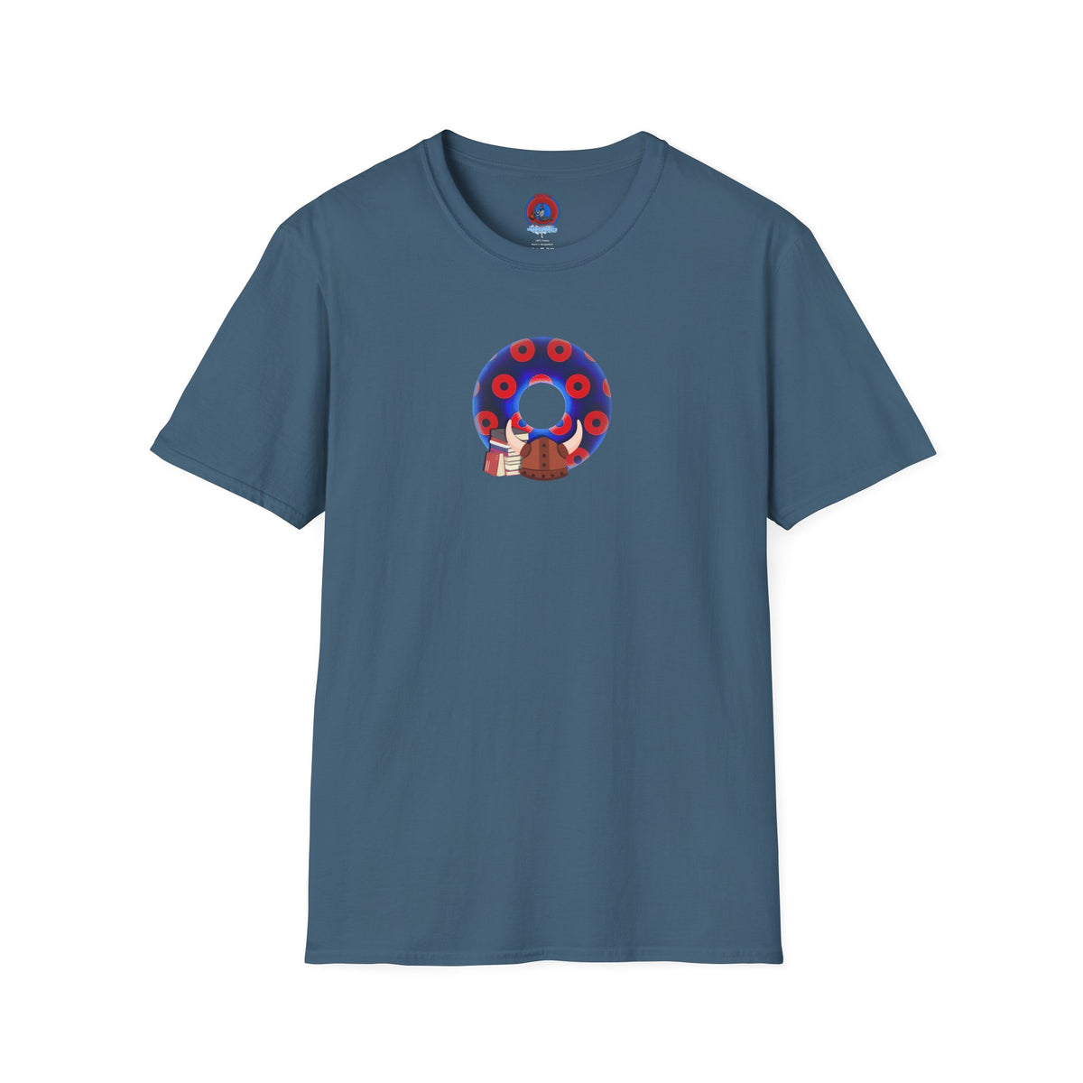 Classic Donut Tee - Unisex Soft-Style - "El Fuego Donut" - paradoxical blue/red donut