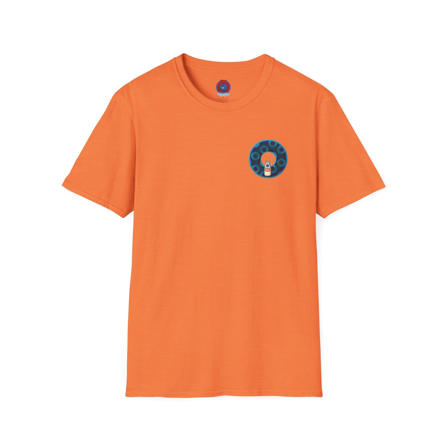 Classic Donut Tee - Unisex Soft-Style - "Wooked Cream - YEMSG Donut " - blue/teal rustic paradox donut - variant 7
