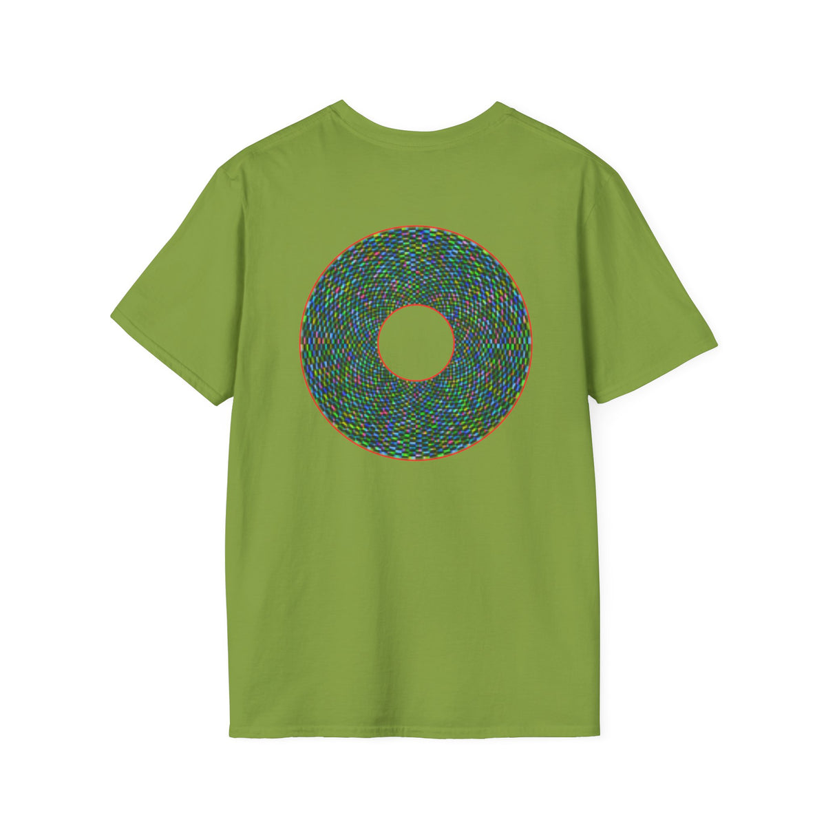 Donut Classic Donut Tee - Unisex Soft-Style - "The Pixilated Donut" - series 1.0 - multi-color donut