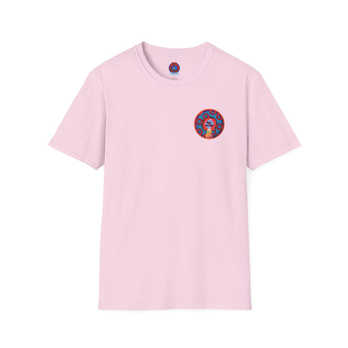 Classic Donut Tee - Unisex Soft-Style - "Peace of Donut" - blue/red paradox donut - [*charitable print - 50% of profit to Alliance for Peacebuilding]