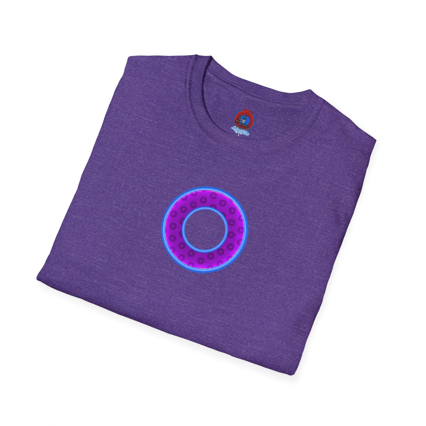 Plain Donuts/Unisex Soft-Style - "Plain Wide Mouthed Paradoxical Donuts" - purple/light royal blue donuts