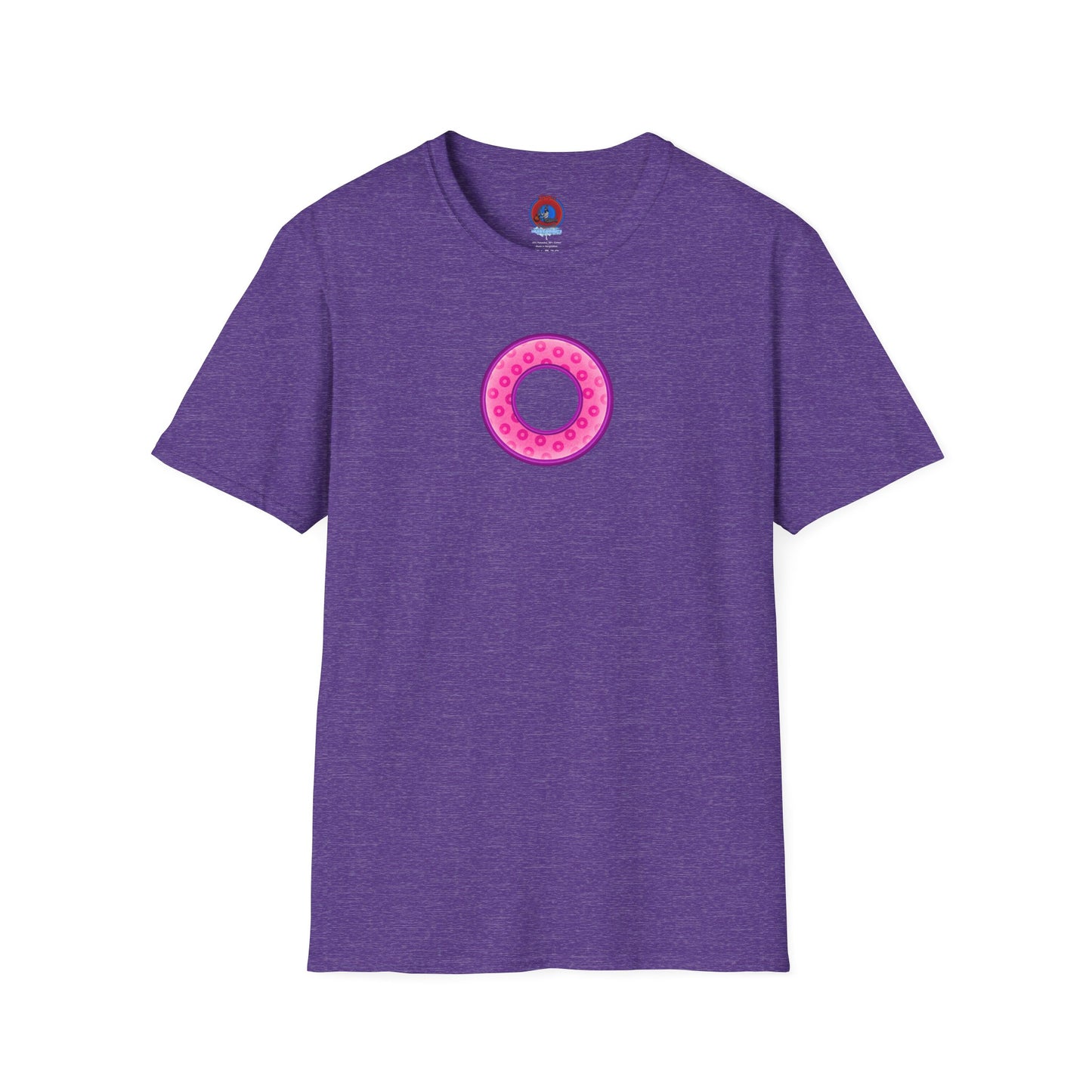 Plain Donuts/Unisex Soft-Style - "Plain Wide Mouthed Paradoxical Donuts" - pink/light purple donuts