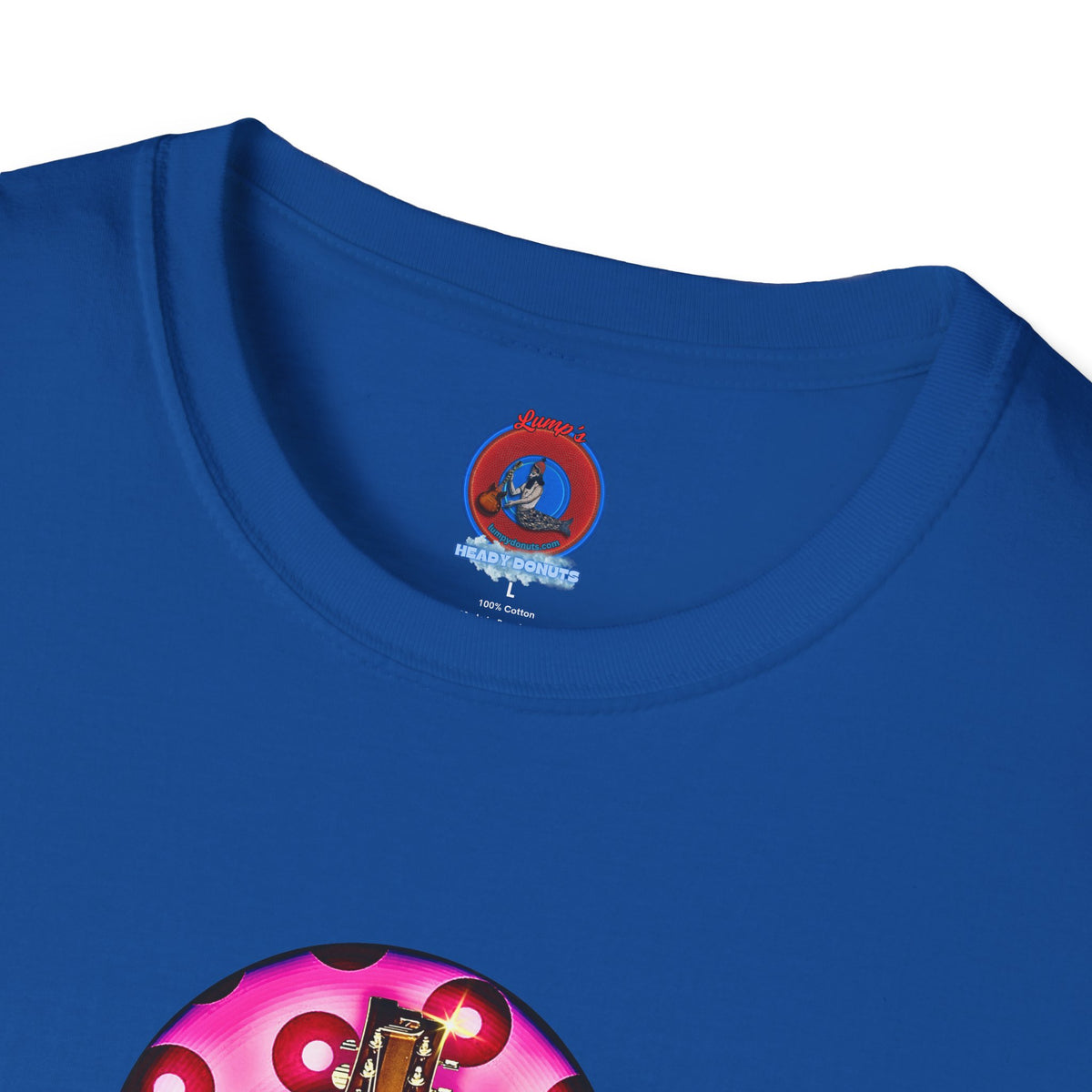 Classic Donut Tee - Unisex Soft-Style - "Would You Be My Donut?" - paradoxical bubblegum pink/red donut - variant 2