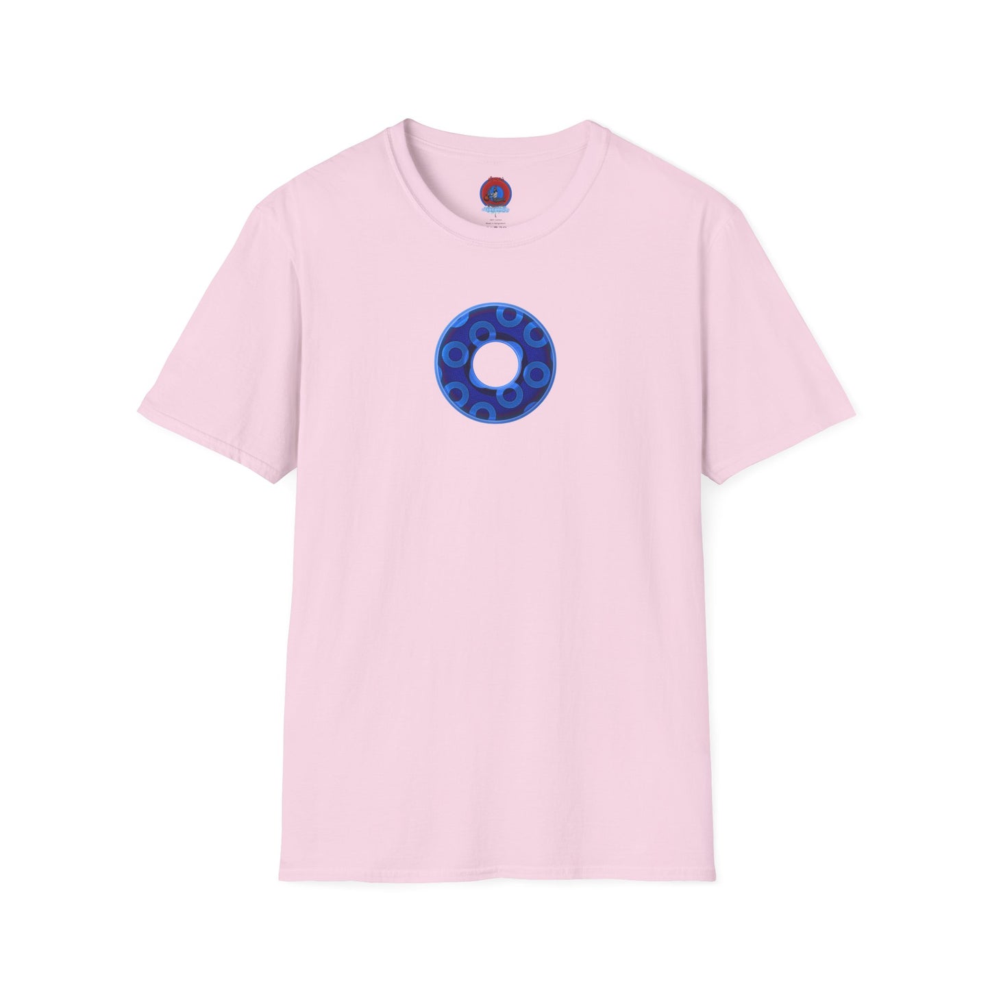 Plain Donuts/Unisex Soft-Style - "Plain Rustic Paradoxical Donuts" - Carolina blue/dark blue donuts