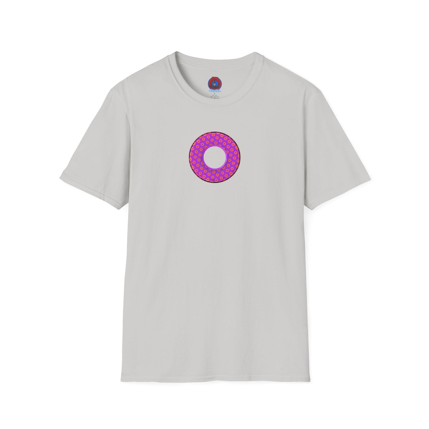 Plain Donuts/Unisex Soft-Style - "Plain Electric Paradoxical Donuts" - bright purple/red donuts