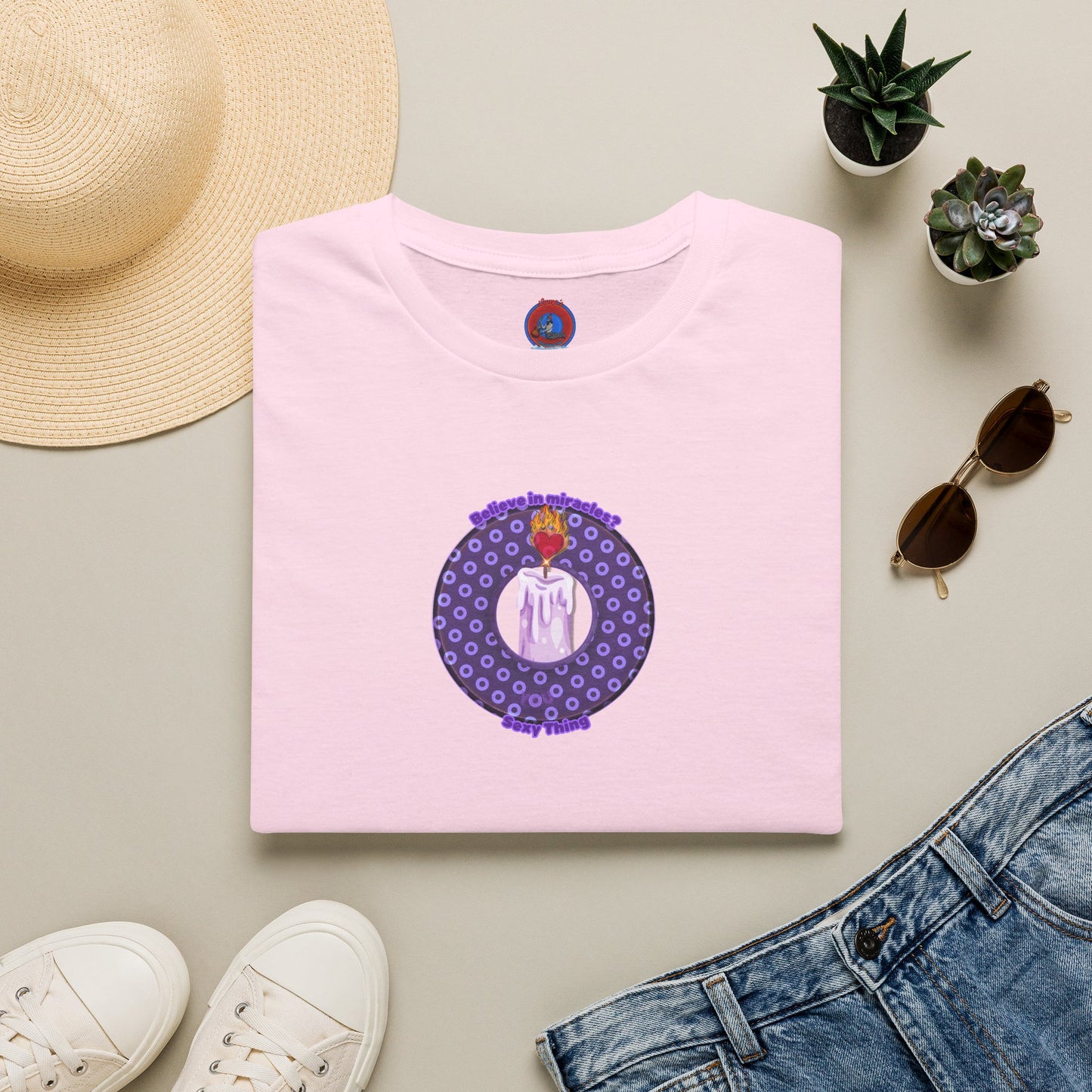 Classic Donut Tee - Unisex Soft-Style - "Donuts for Sexy Things" - electric purple/light purple paradox donut
