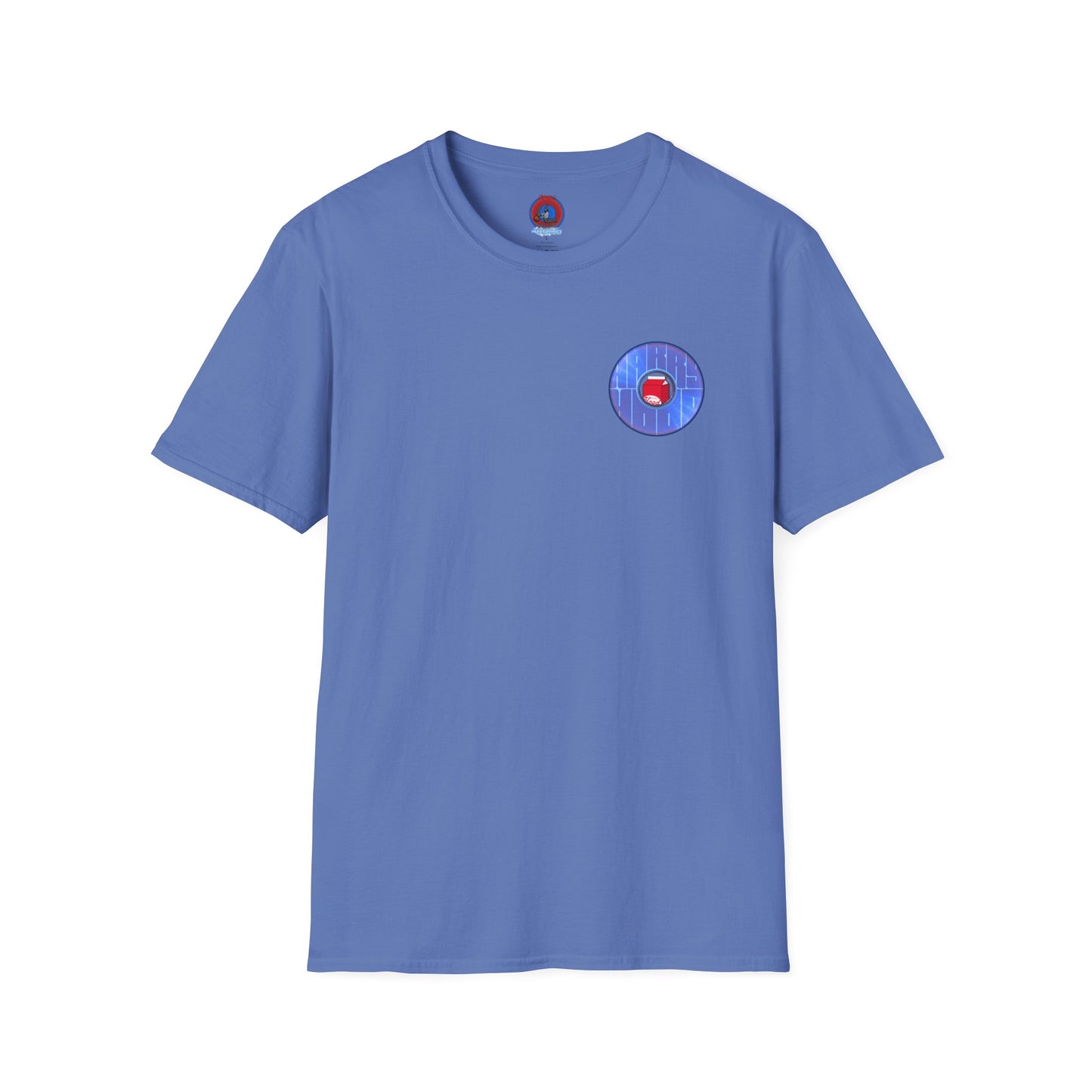 Classic Donut Tee - Unisex Soft-Style - "Harry Left His Shirt" - series 1.0  - variant 3 - purple/blue donut