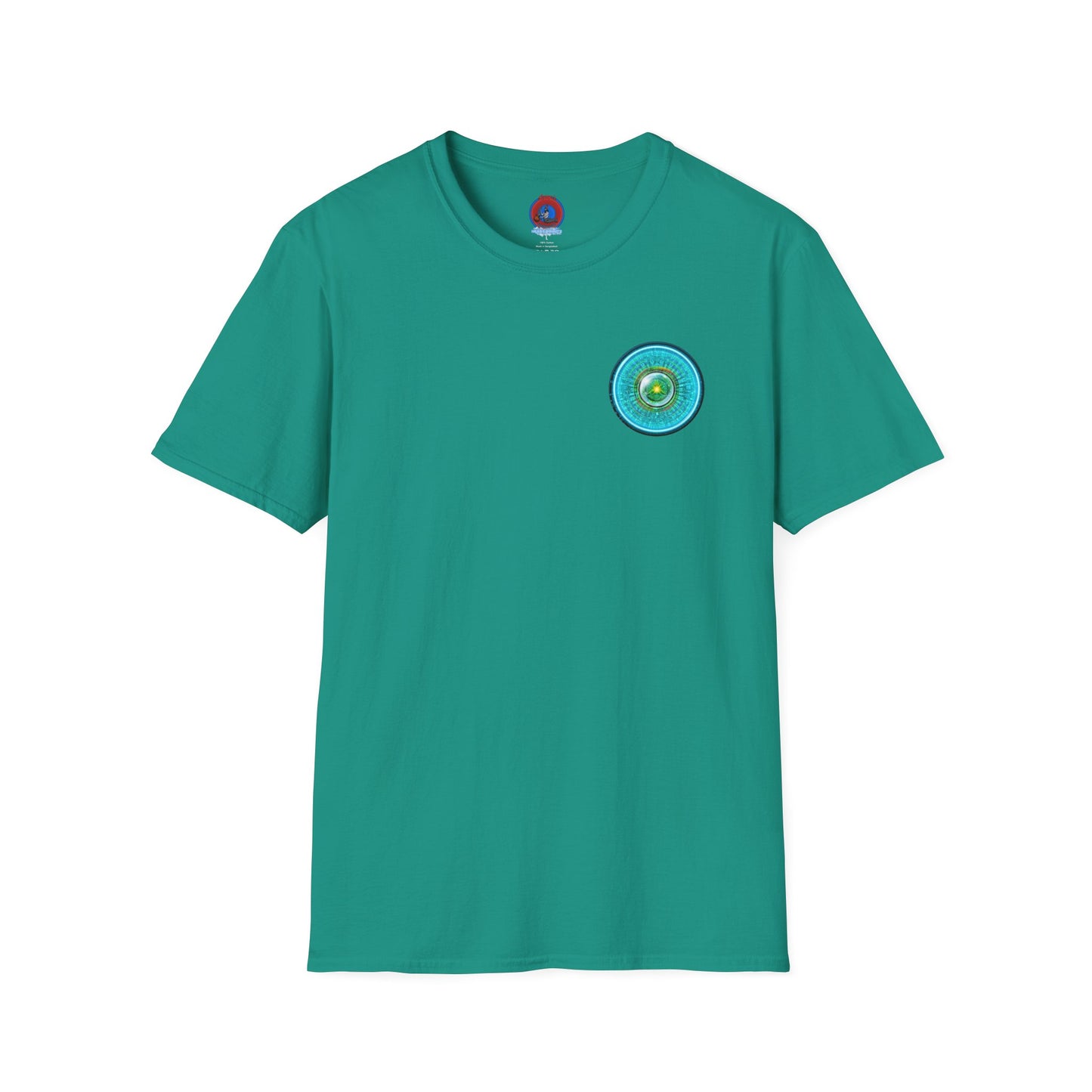 Classic Donut Tee - Unisex Soft-Style - "Donut of Life Tee" - vivid turquoise tube donut - variant 1