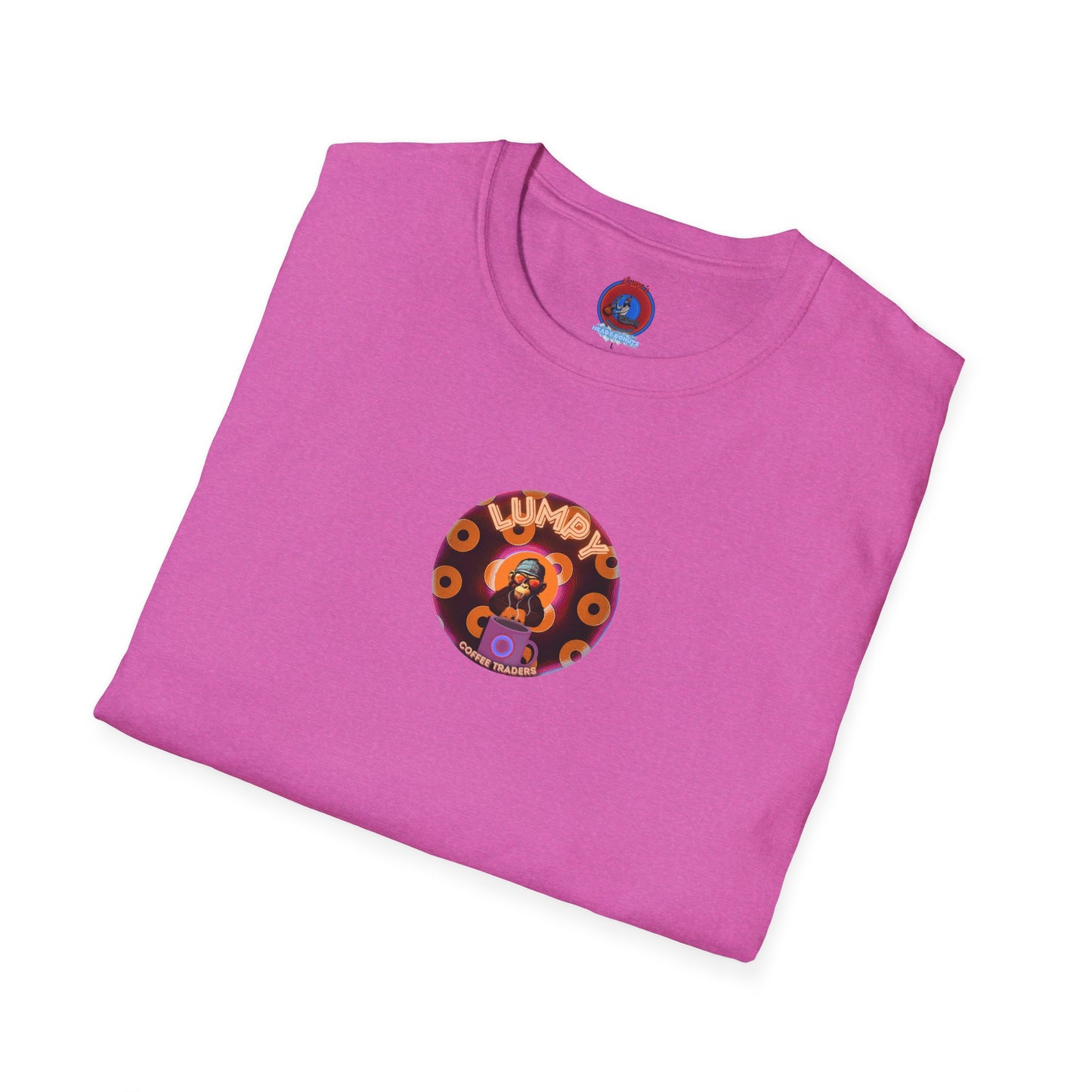 Coffee Traders Tee - Unisex Soft-Style - "Blastoff " - paradoxical donuts - variant 2 - logo front/mothership back