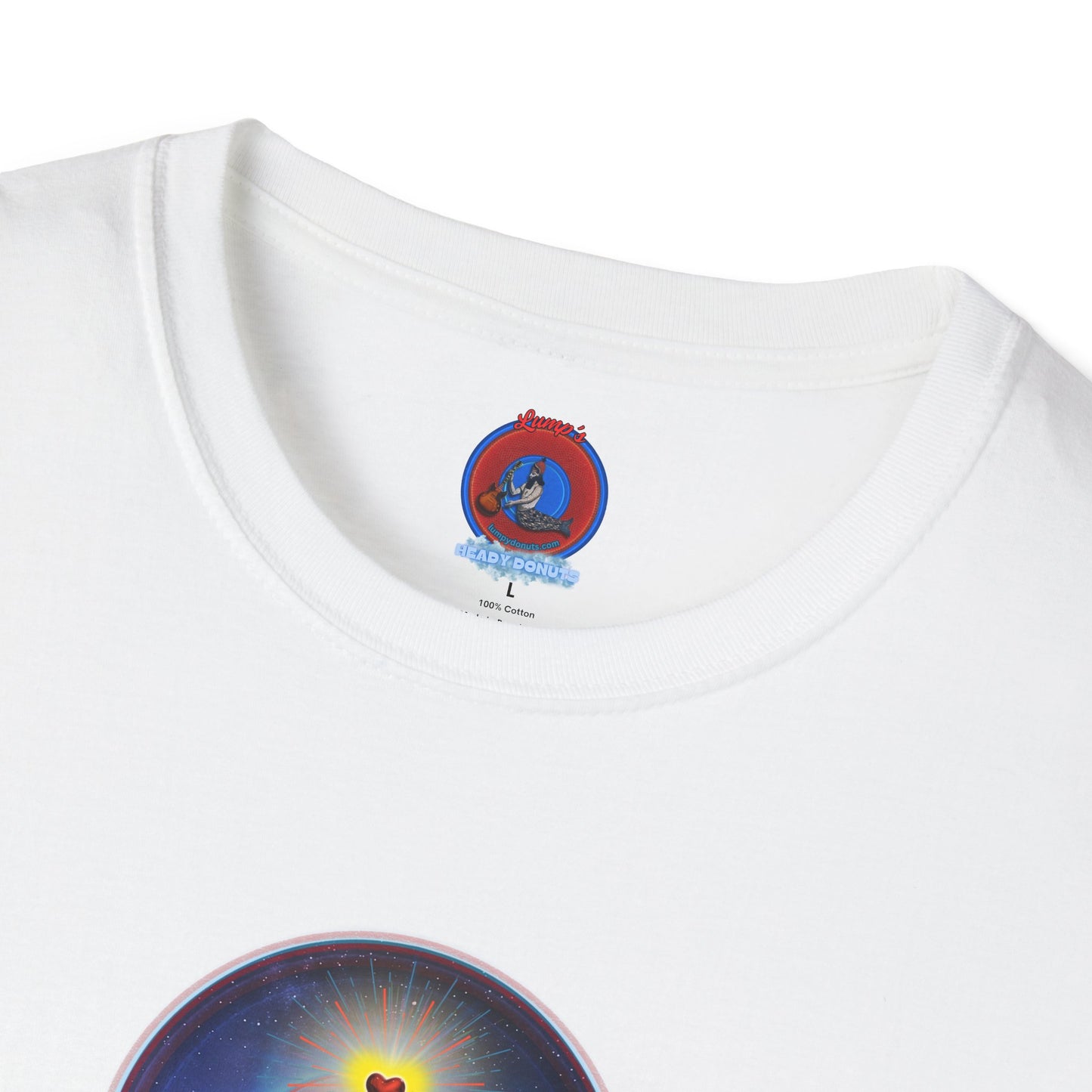 Classic Donut Tee - Unisex Soft-Style - "The Moring Donut' - vivid surreal donut