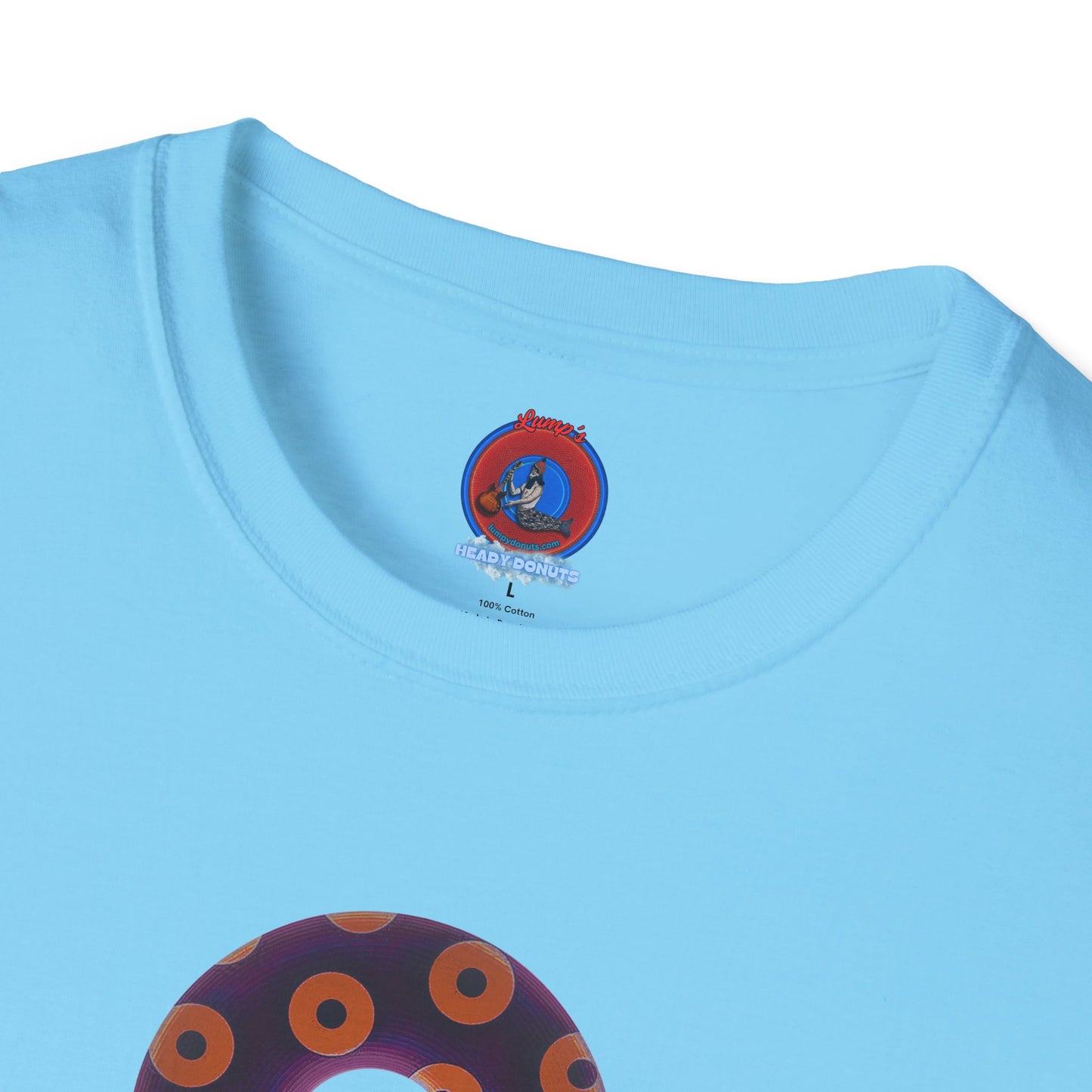Plain Donuts/Unisex Soft-Style - "Plain Blimpy Paradoxical Donuts" - dark red-purple/orange donuts