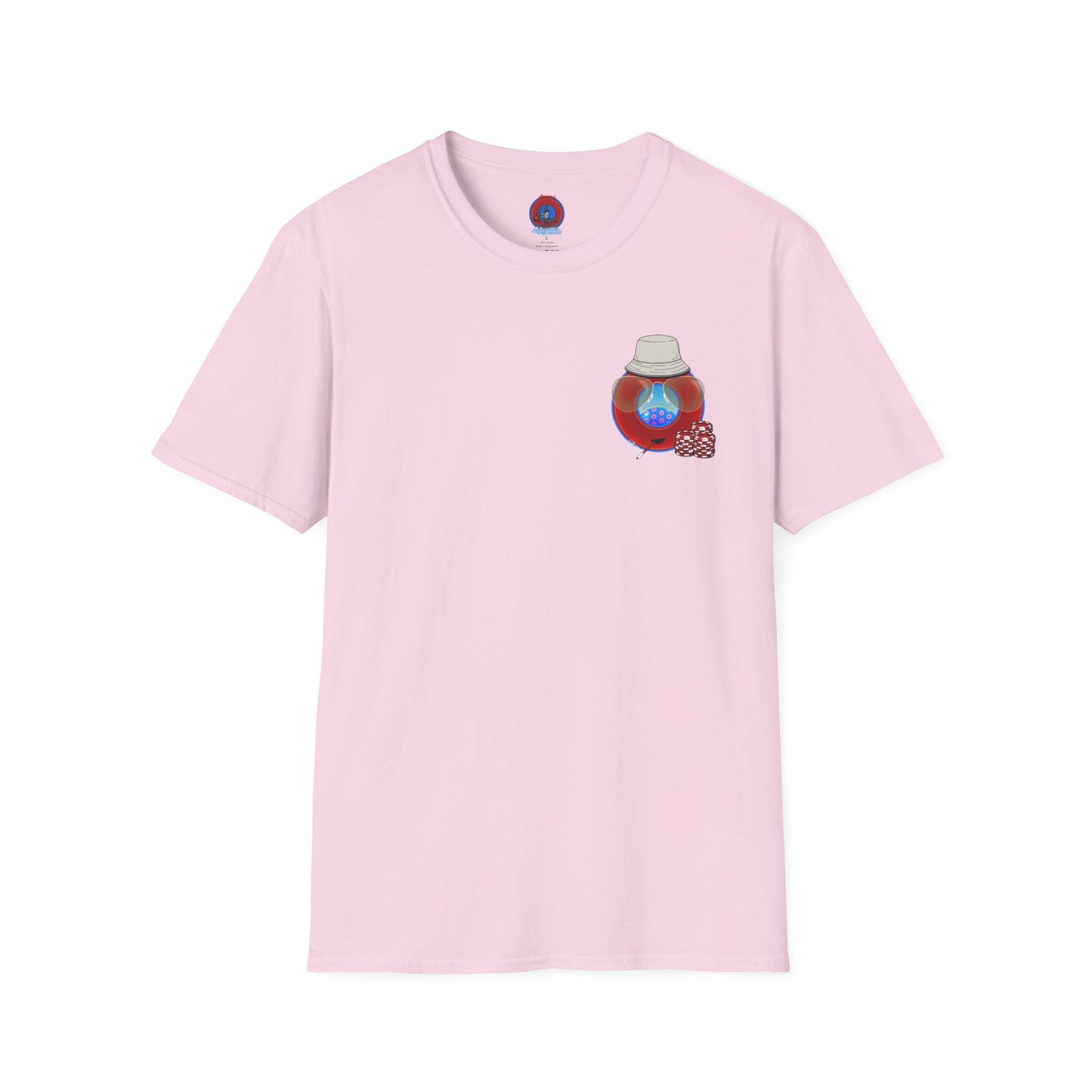 Classic Donut Tee - Unisex Soft-Style - "Gonzo Donut - Fear and Loathing in Gamehendge" - vivid red donut