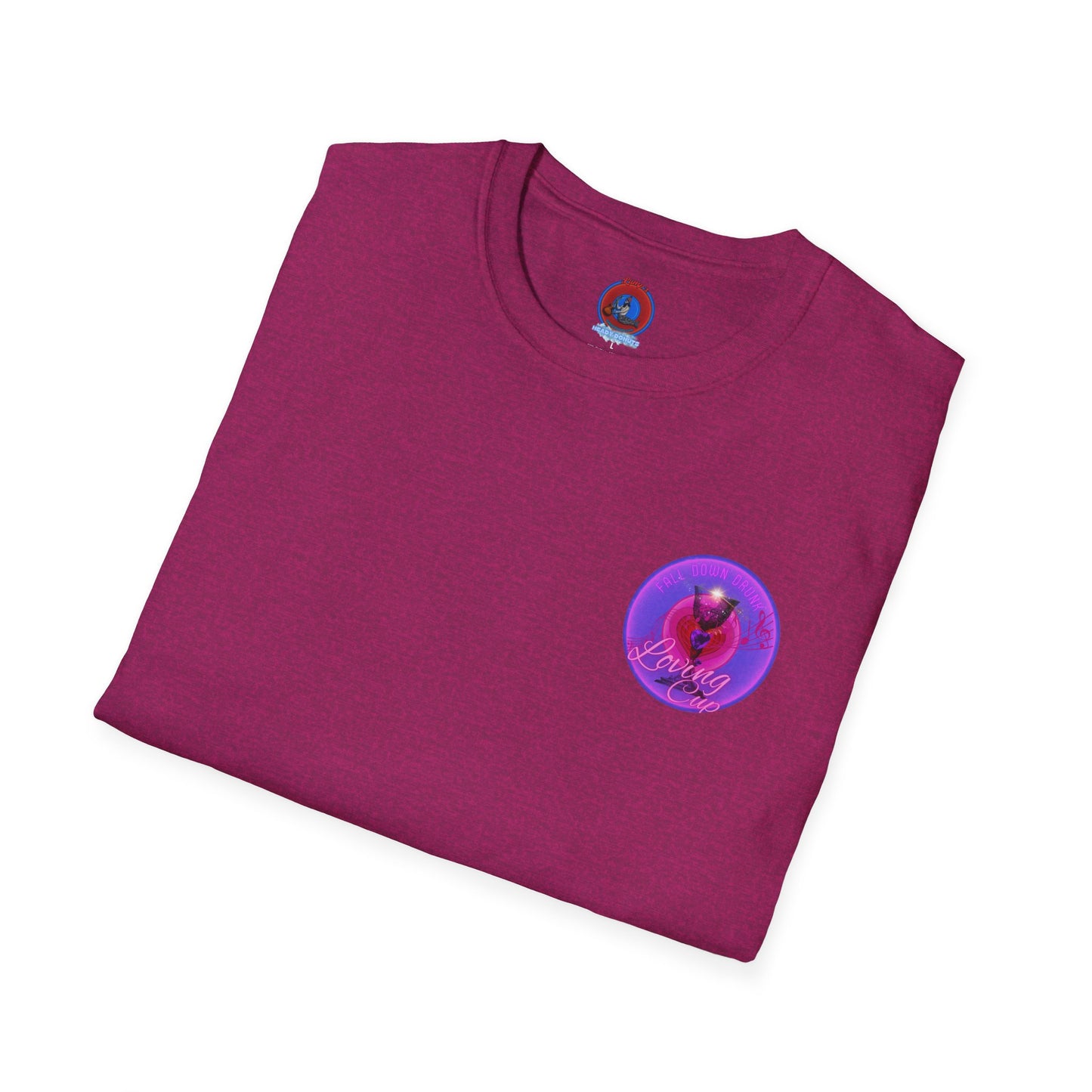 Classic Donut Tee - Unisex Soft-Style - "The Loving Donut" - series 1.0  - pink/purple donut [*Charity Donut]