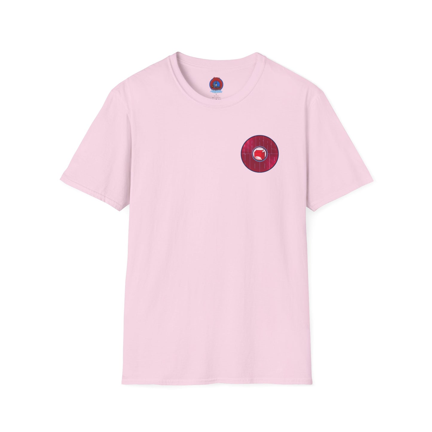 Classic Donut Tee - Unisex Soft-Style - "Harry Left His Shirt" - series 1.0  - variant 3 - red/magenta donut - w/milk