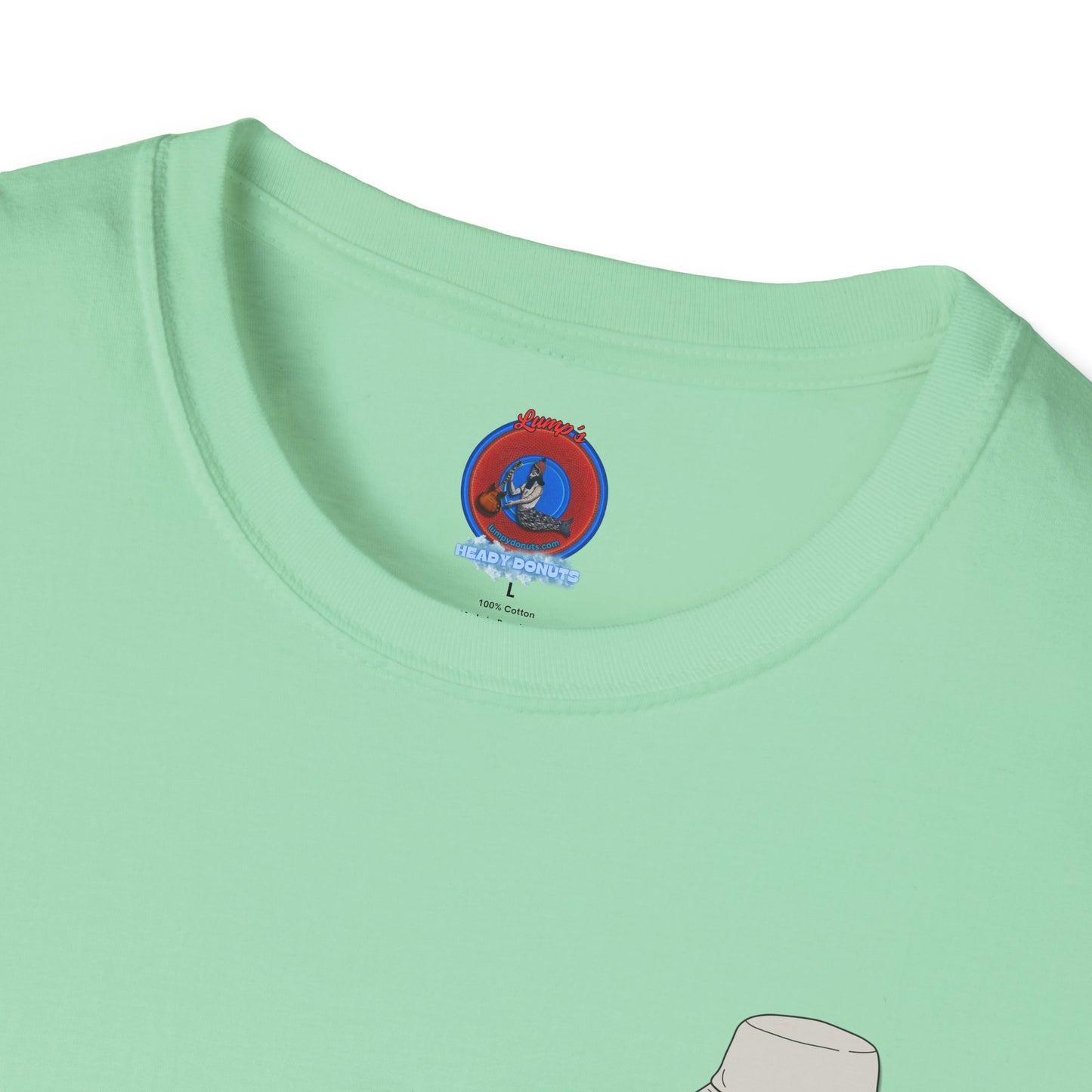 Classic Donut Tee - Unisex Soft-Style - "Gonzo Donut - Fear and Loathing in Gamehendge" - vivid red donut
