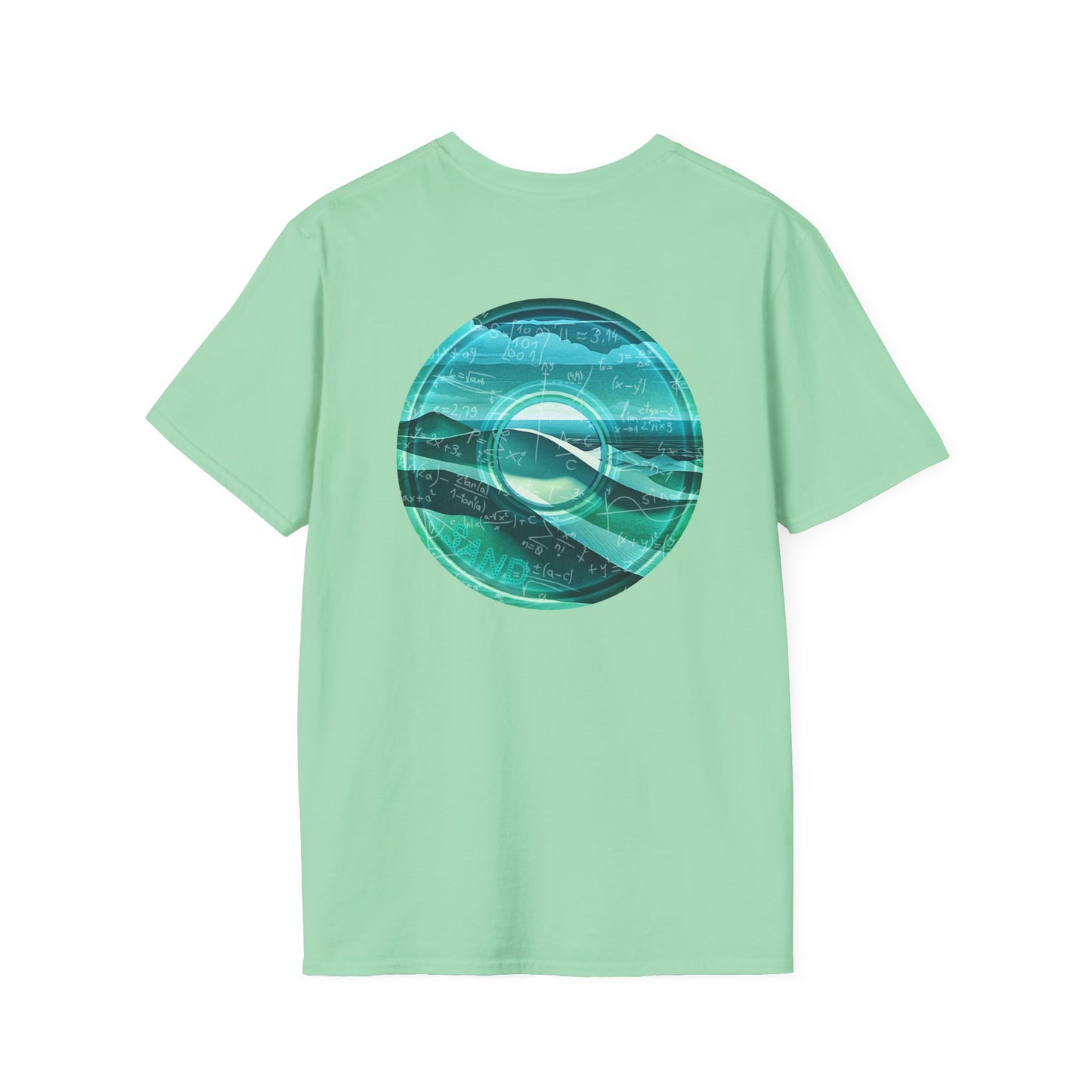 Classic Donut Tee - Unisex Soft-Style - "The Equating Donut " - series 1.0  - teal donut