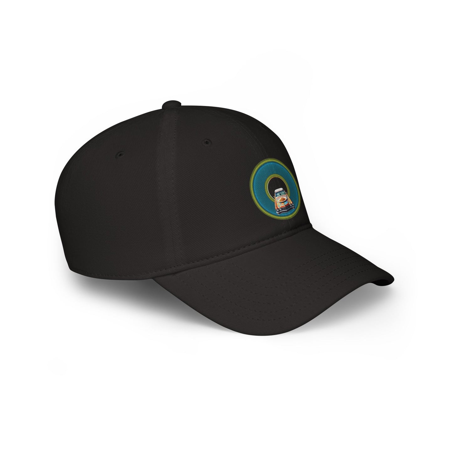 Lumpy Donut Baseball Cap - "Cadillac Rainbow Donut Cap" - variant 4 - rustic blue donut w/