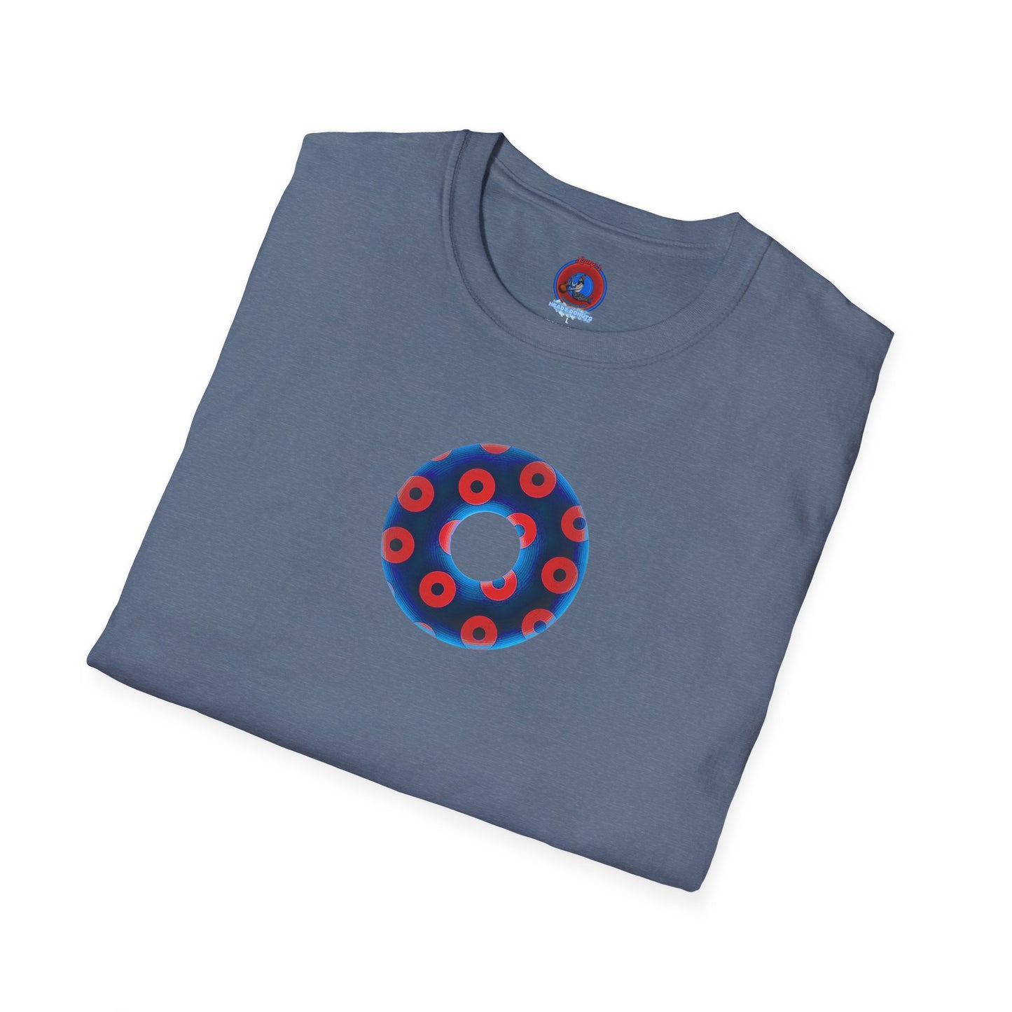 Plain Donuts/Unisex Soft-Style - "Plain Blimpy Paradoxical Donuts" - royal blue/bright red donuts