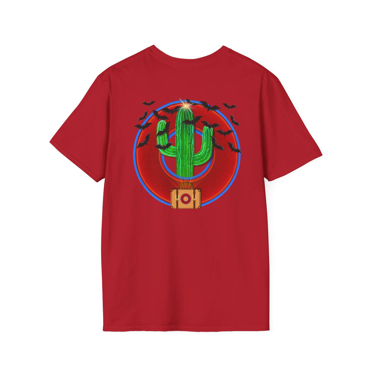 Classic Donut Tee - Unisex Soft-Style - "Raoul Duke's Sinfully Delicious Donut" - vivid red donut