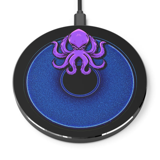 The Flow - Wireless Lumpy Donut Chargers - "Roger Moore's Donut" - vivid blue w/black background - variant - 3