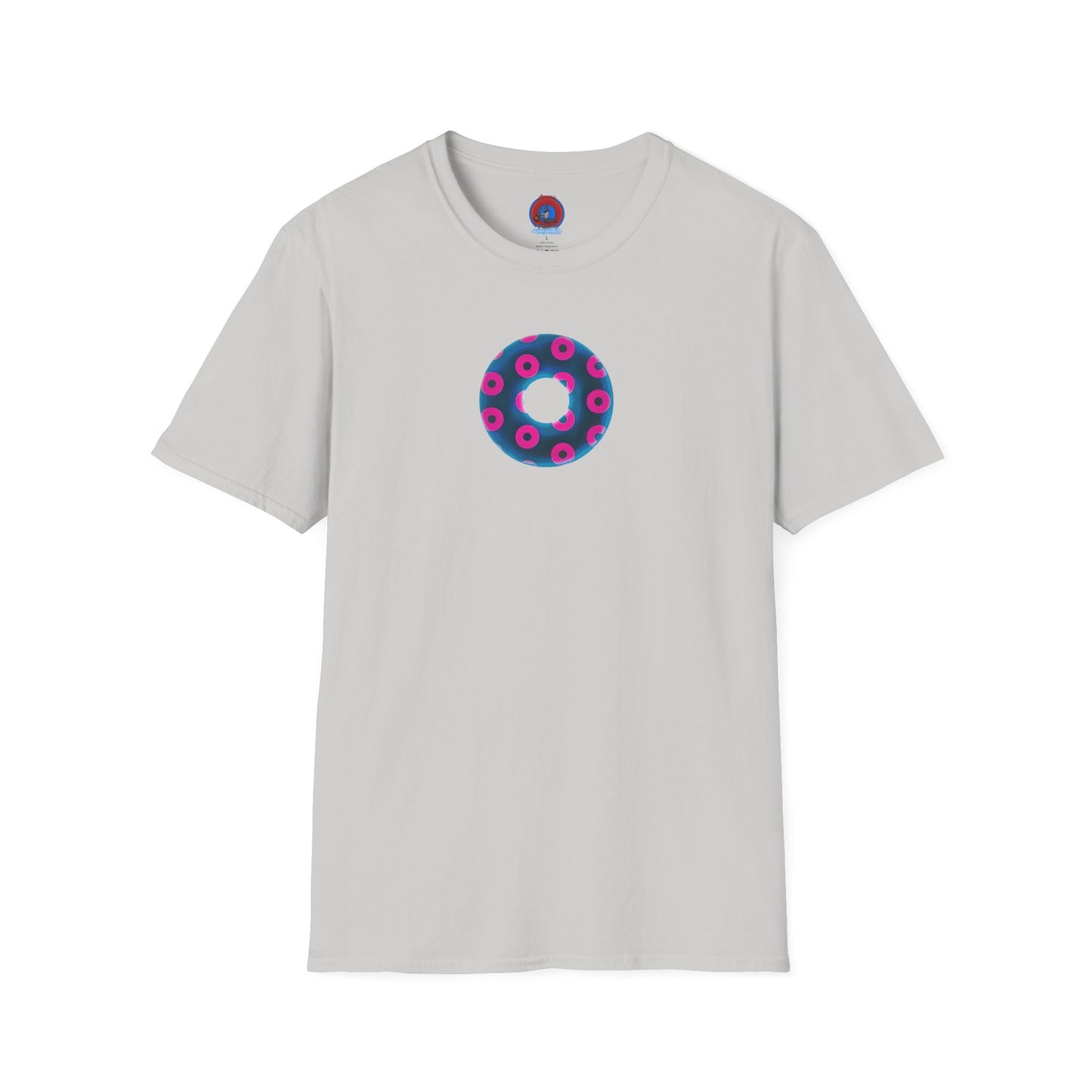 Plain Donuts/Unisex Soft-Style - "Plain Blimpy Paradoxical Donuts" - royal blue/vivid magenta donuts