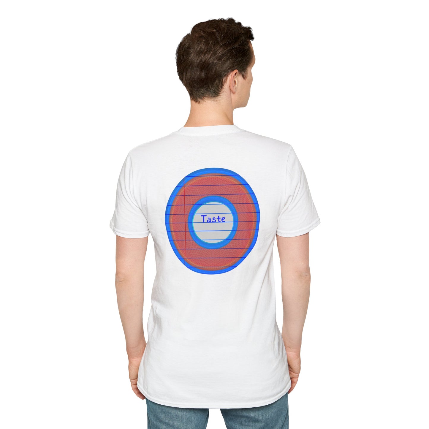 Coffee Traders Tee - Unisex Soft-Style - "Tasty Coffee" - paradoxical donut/rustic red donut - variant 2 - logo front/tasty back