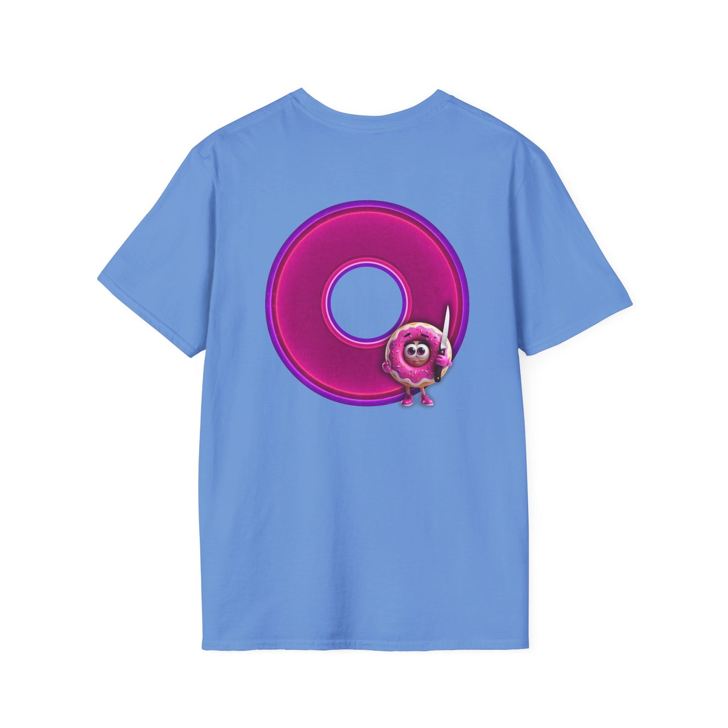 Classic Donut Tee - Unisex Soft-Style - "My Friend the Donut " - series 1.0  - variant 3 - magenta/purple donut