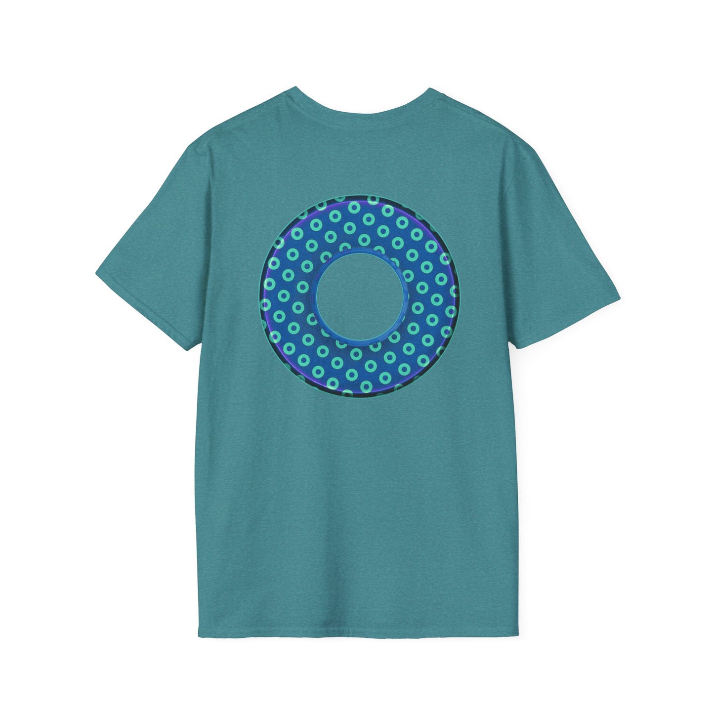 Plain Donuts/Unisex Soft-Style - "Plain Electric Paradoxical Donuts" - blue/seafoam green donuts