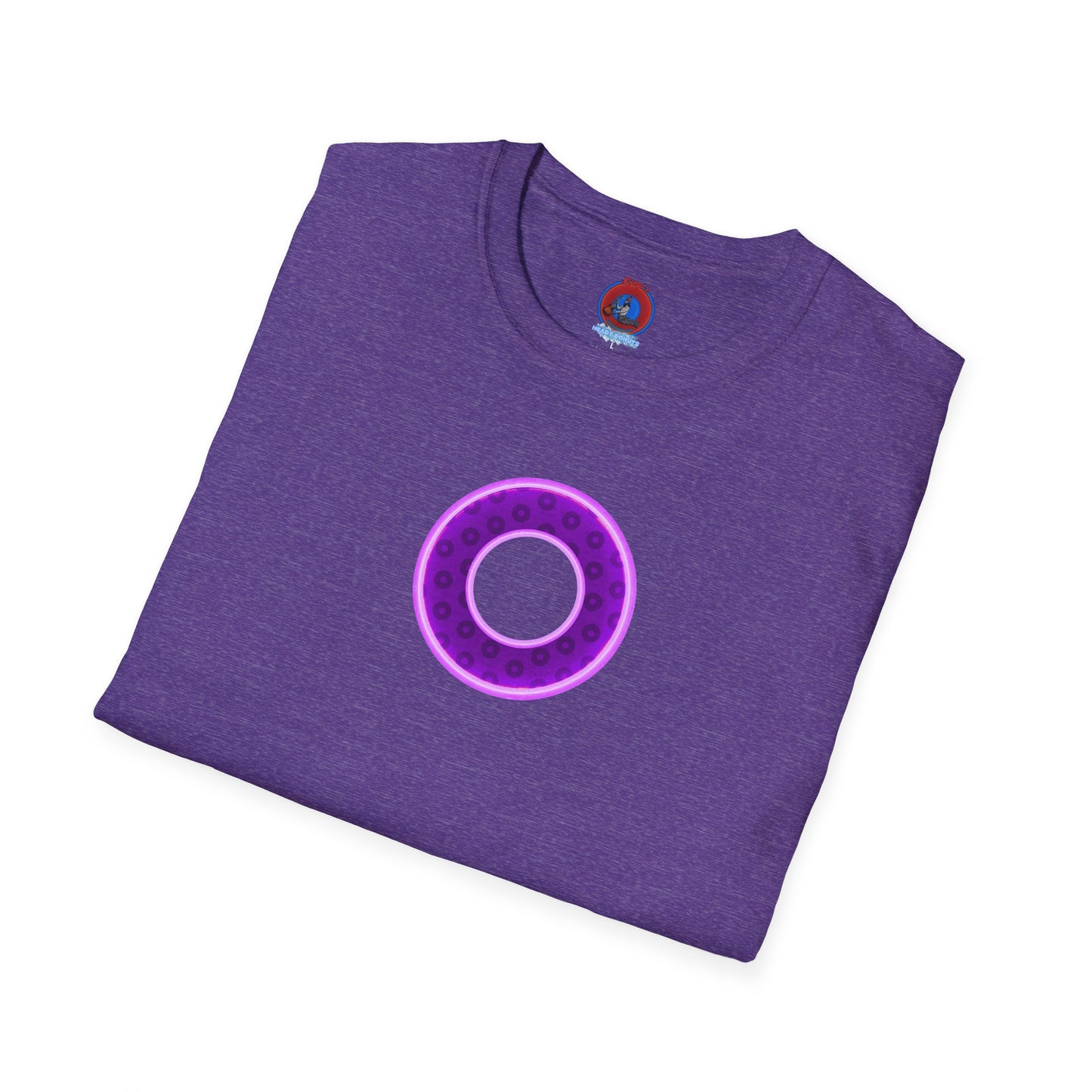 Plain Donuts/Unisex Soft-Style - "Plain Wide Mouthed Paradoxical Donuts" - dark purple/light purple donuts