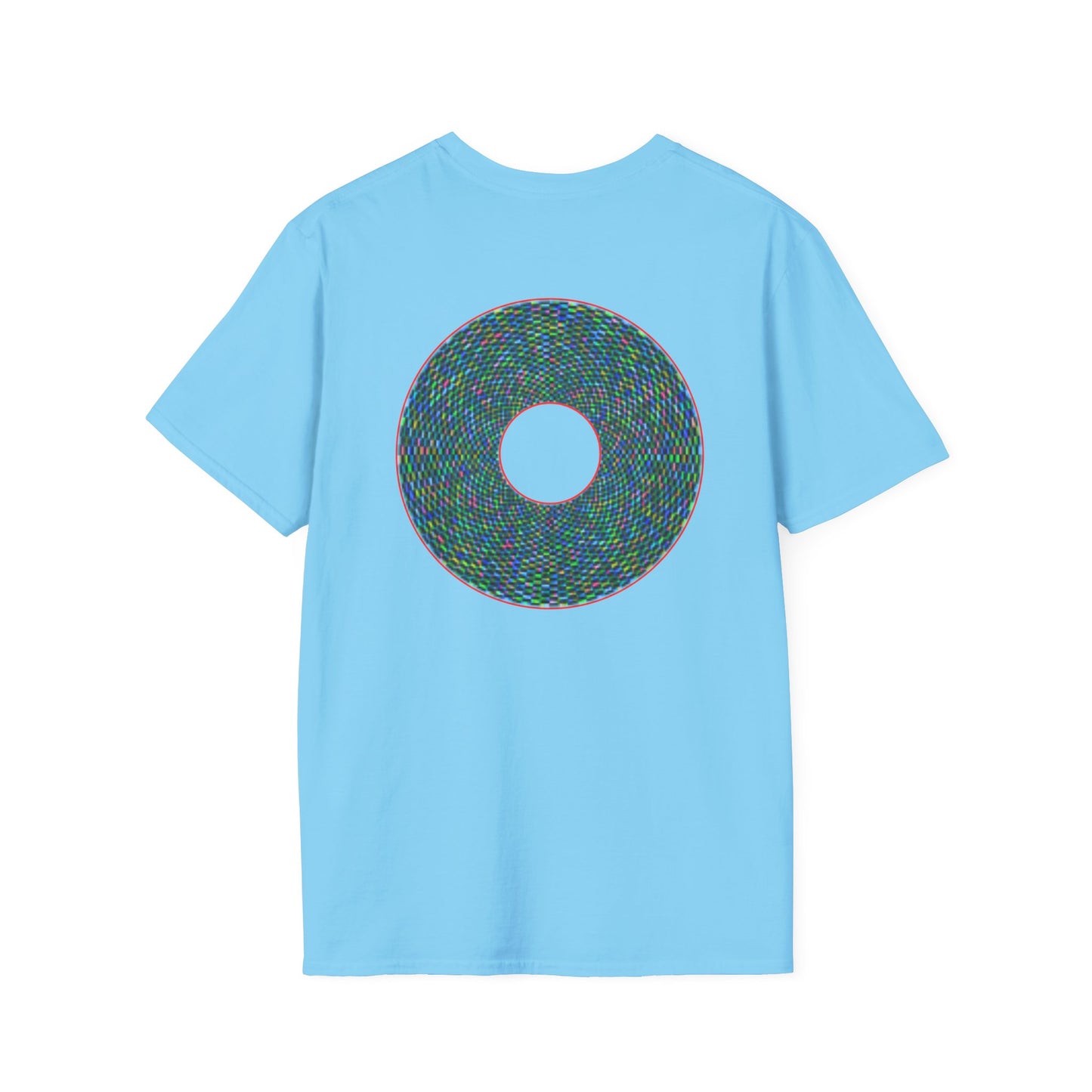 Donut Classic Donut Tee - Unisex Soft-Style - "The Pixilated Donut" - series 1.0 - multi-color donut