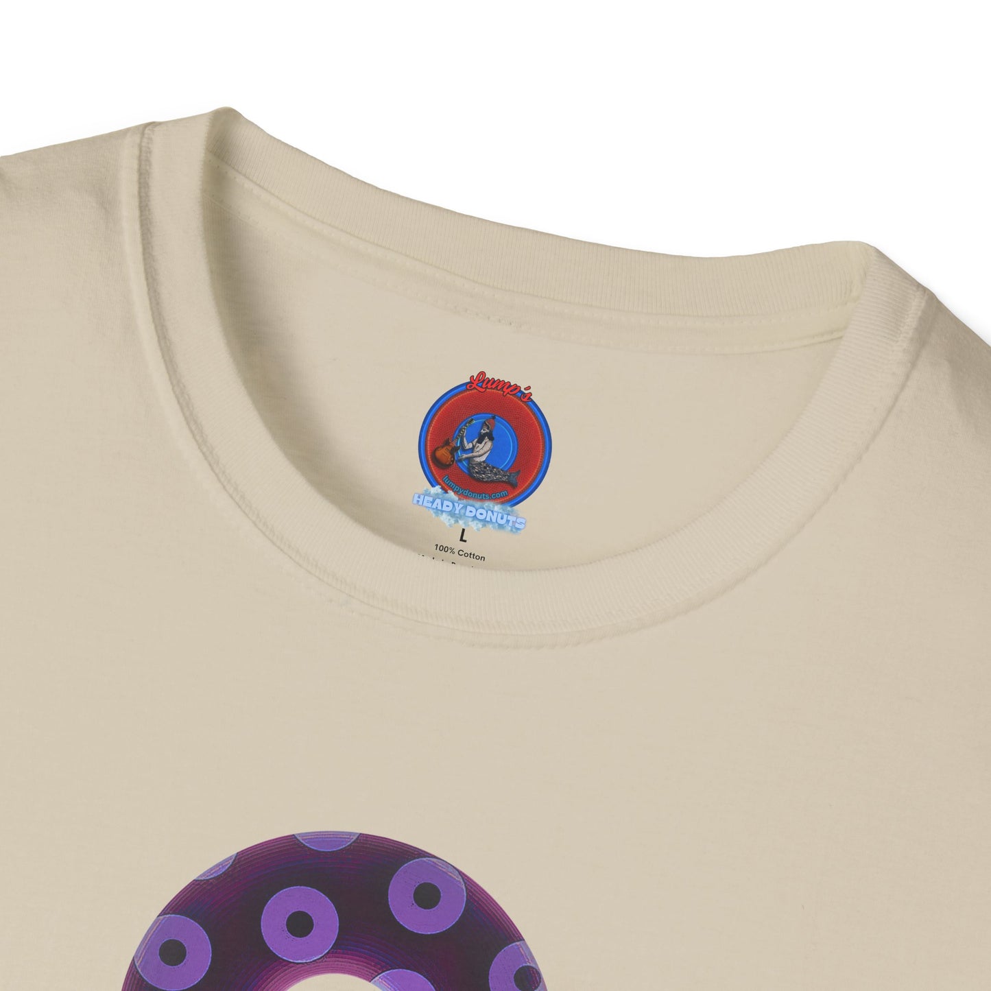 Plain Donuts/Unisex Soft-Style - "Plain Blimpy Paradoxical Donuts" - dark red violet/light purple donuts