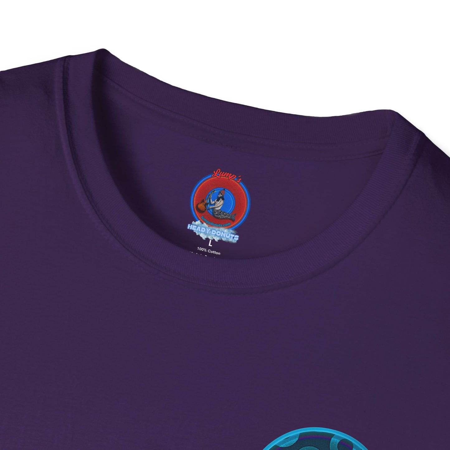 Classic Donut Tee - Unisex Soft-Style - "Wooked Cream - YEMSG Donut " - blue/teal rustic paradox donut - variant 7