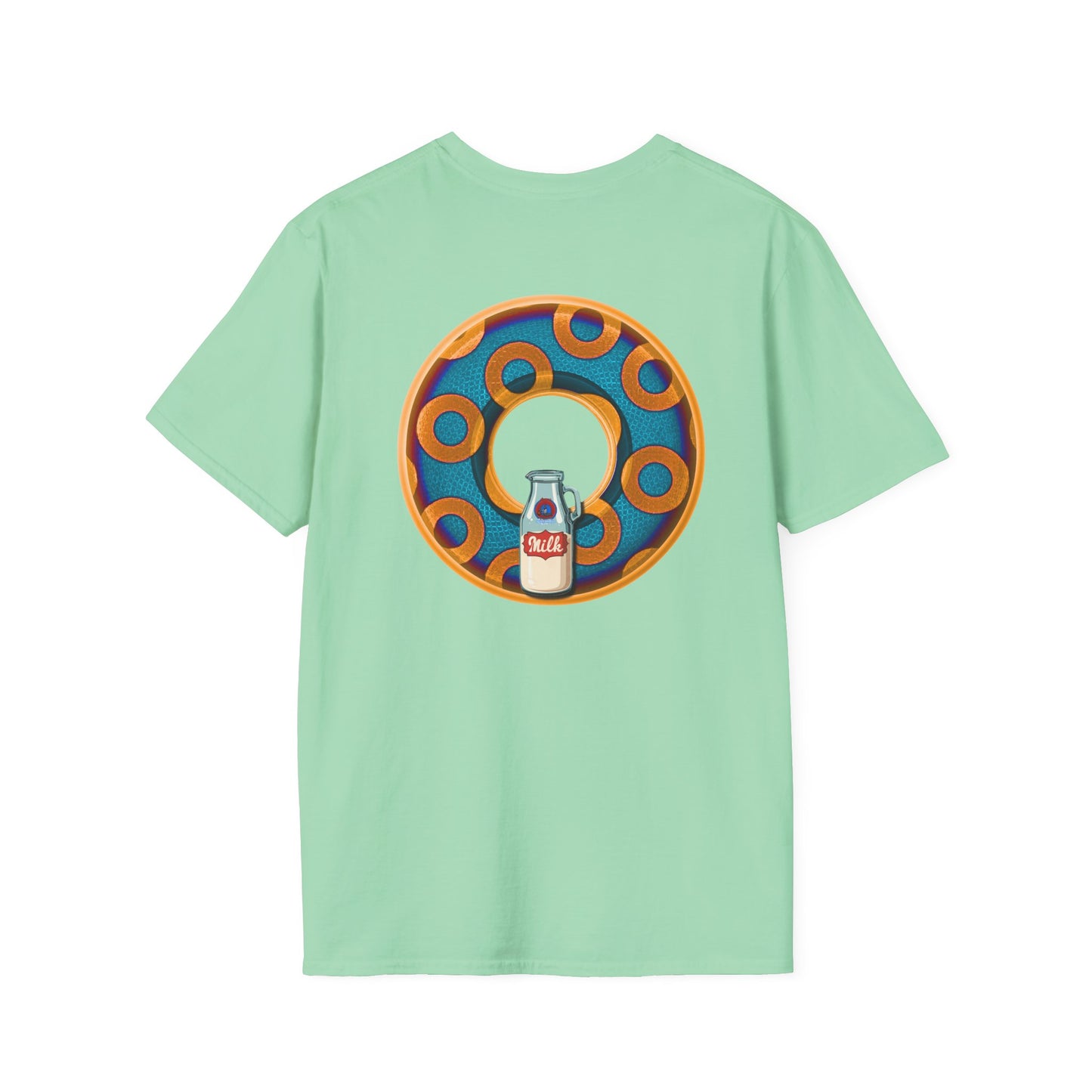 Classic Donut Tee - Unisex Soft-Style - "Wooked Cream - YEMSG Donut " -purple/red rustic paradox donut - variant 4