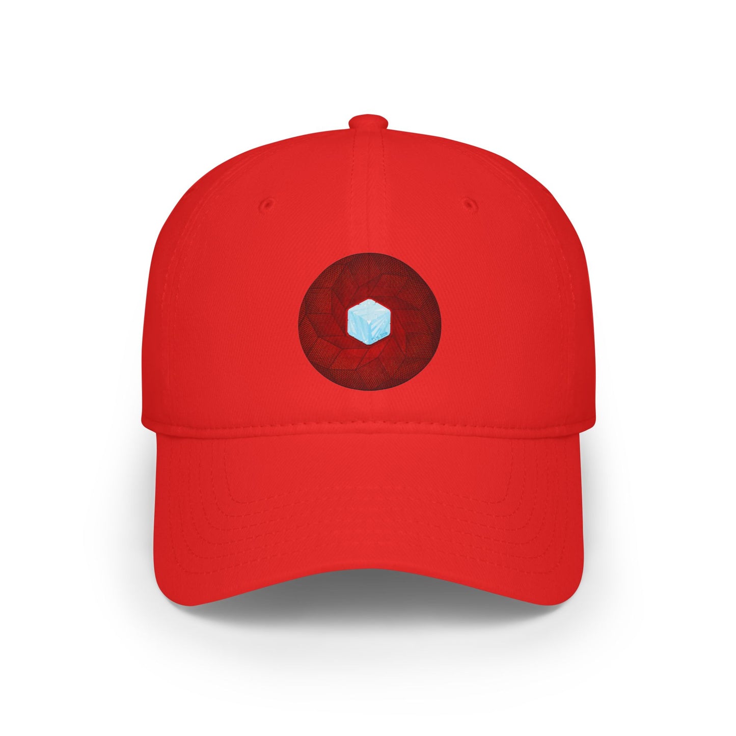 Lumpy Donut Baseball Cap - "It's Ice... Cube's Donut Cap" - variant 1 - red cube donut w/