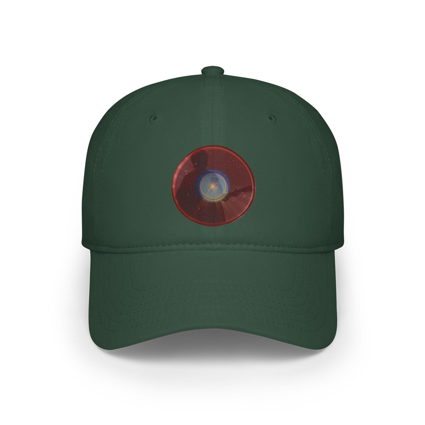 Lumpy Donut Baseball Cap - "The Unofficial Donut Cap of Bowie MD" - vivid dark red donut w/