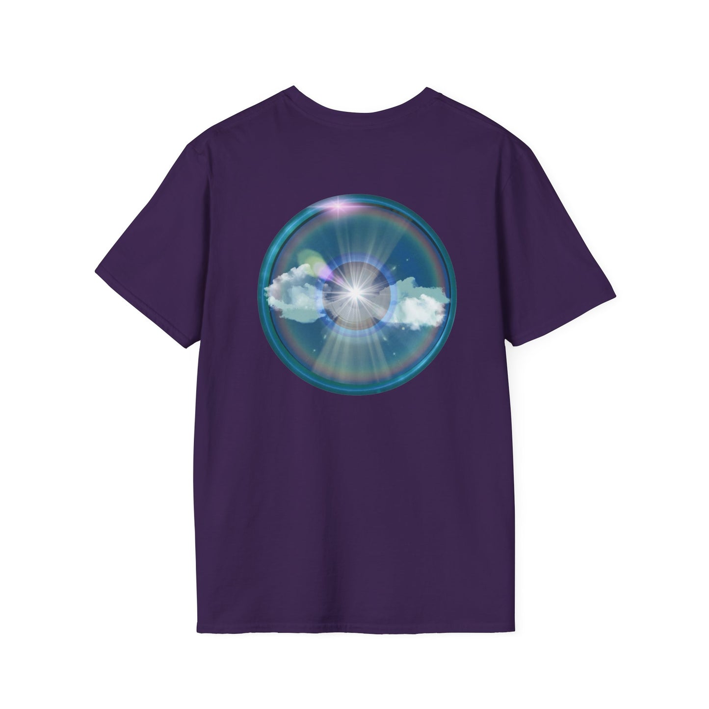 Classic Donut Tee - Unisex Soft-Style - "The Divided Donut" - variant 3 - blue donut [*50% to The Divided Sky Foundation]