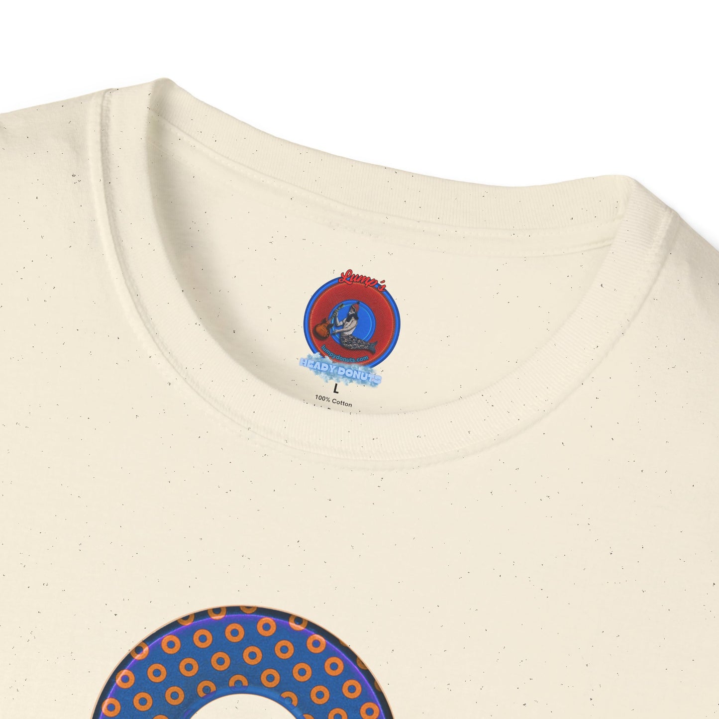 Plain Donuts/Unisex Soft-Style - "Plain Electric Paradoxical Donuts" - orange/blue donuts