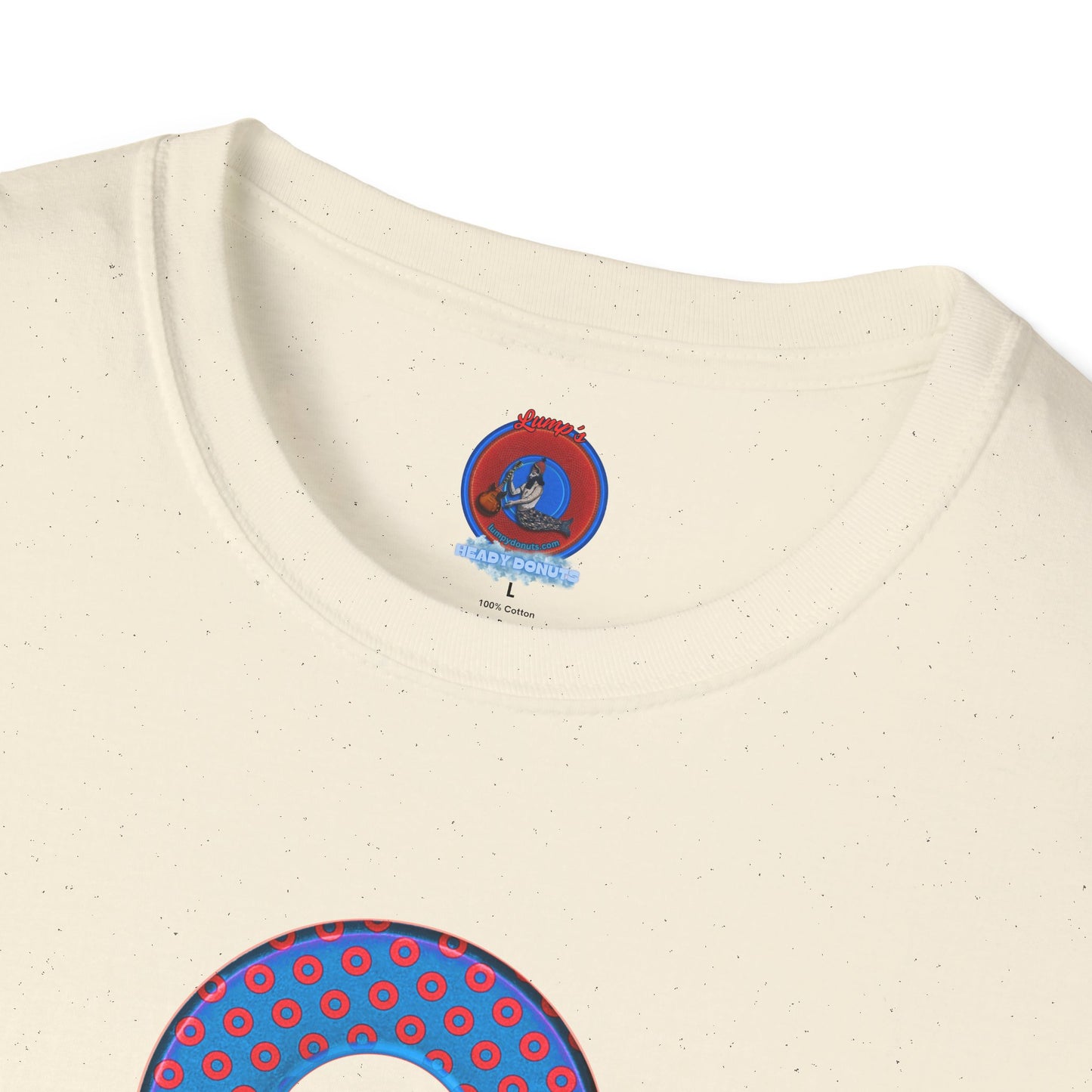 Plain Donuts/Unisex Soft-Style - "Plain Electric Paradoxical Donuts" - royal blue/red donuts
