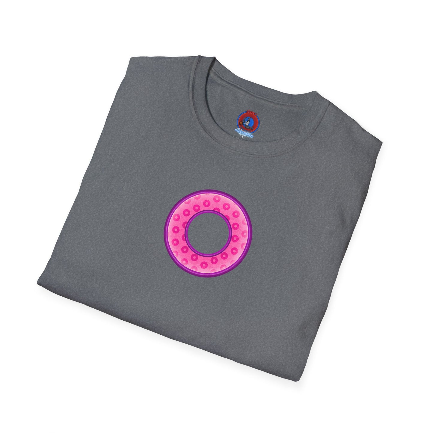 Plain Donuts/Unisex Soft-Style - "Plain Wide Mouthed Paradoxical Donuts" - pink/light purple donuts