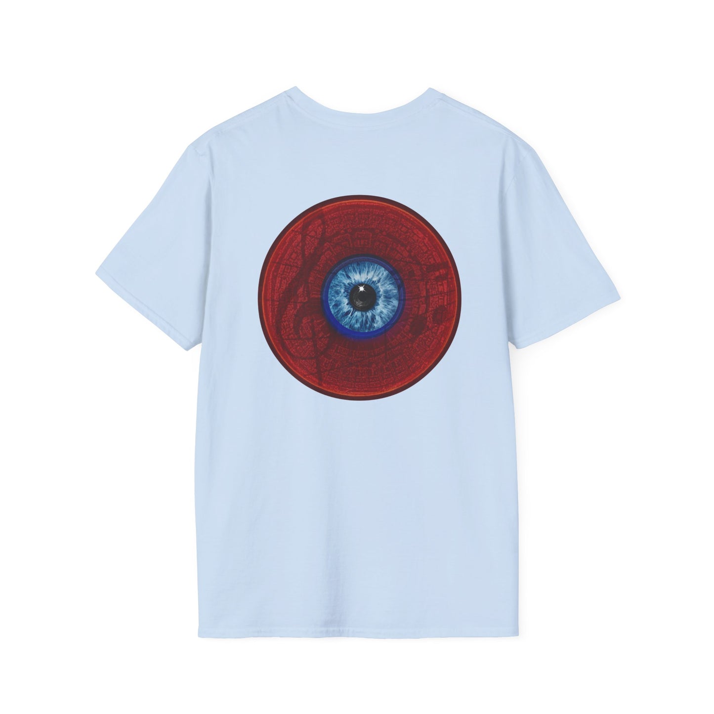 Classic Donut Tee - Unisex Soft-Style - "Peering through Your Opacity" - series 1.0 - red donut w/eye