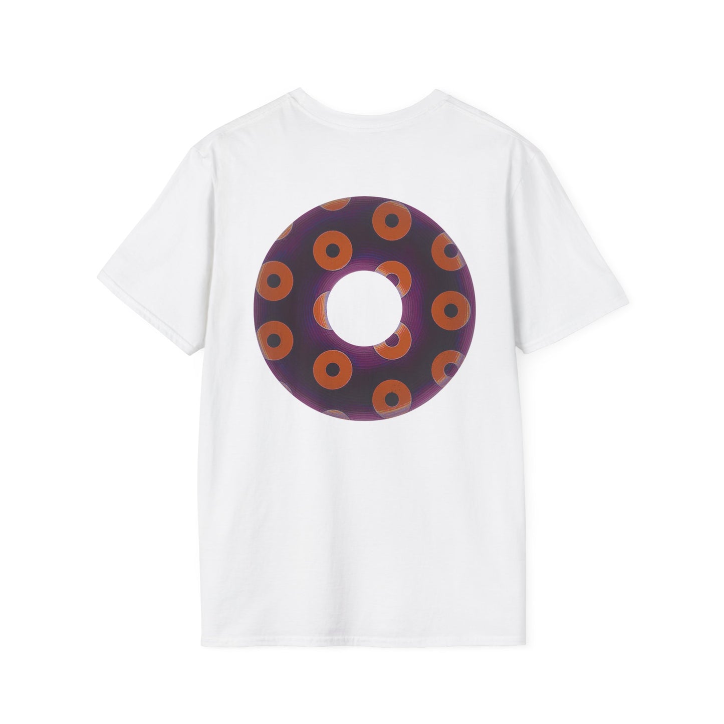 Plain Donuts/Unisex Soft-Style - "Plain Blimpy Paradoxical Donuts" - dark red-purple/orange donuts